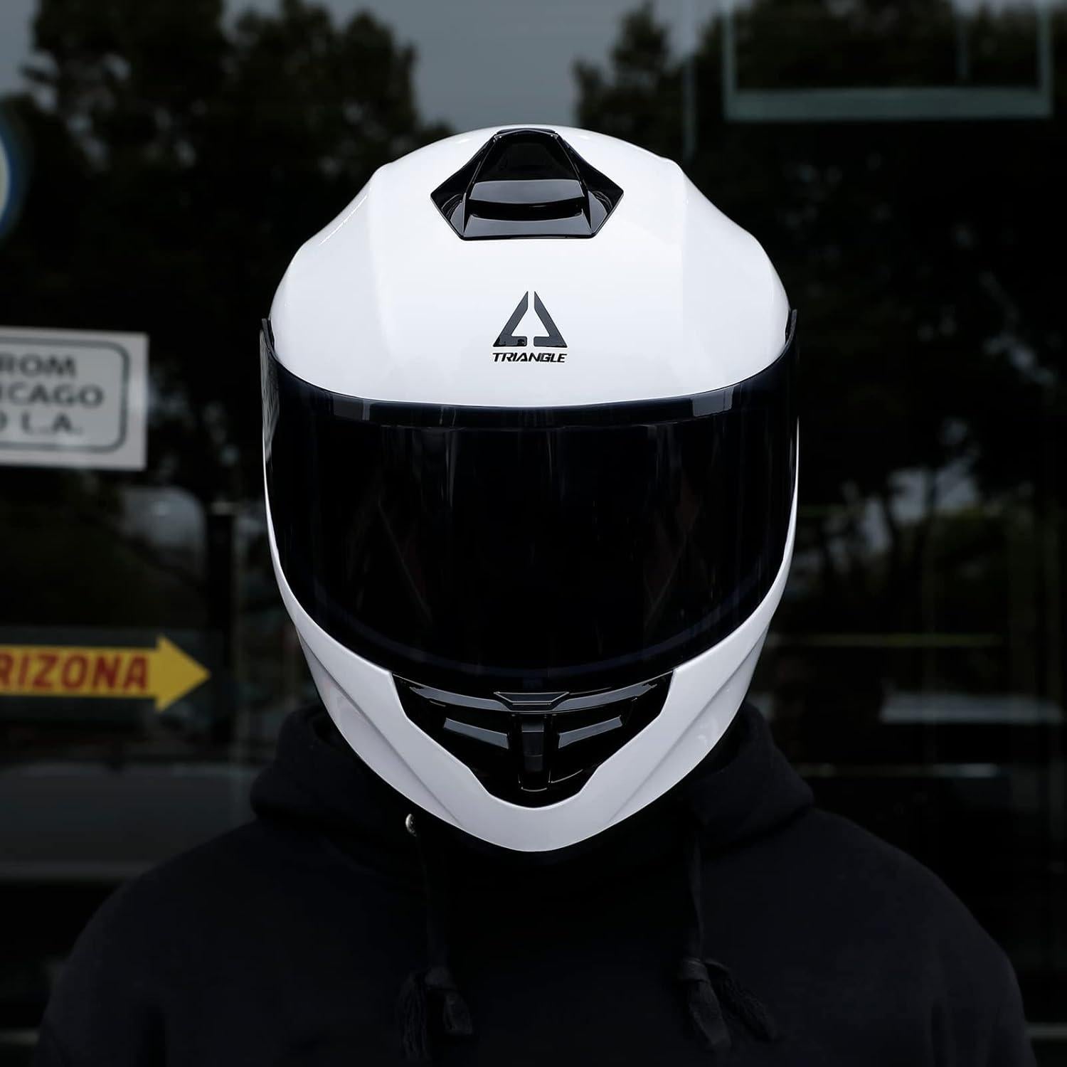 Casco Integral TRIANGLE TFF15-MB-VS Blanco Ajustable