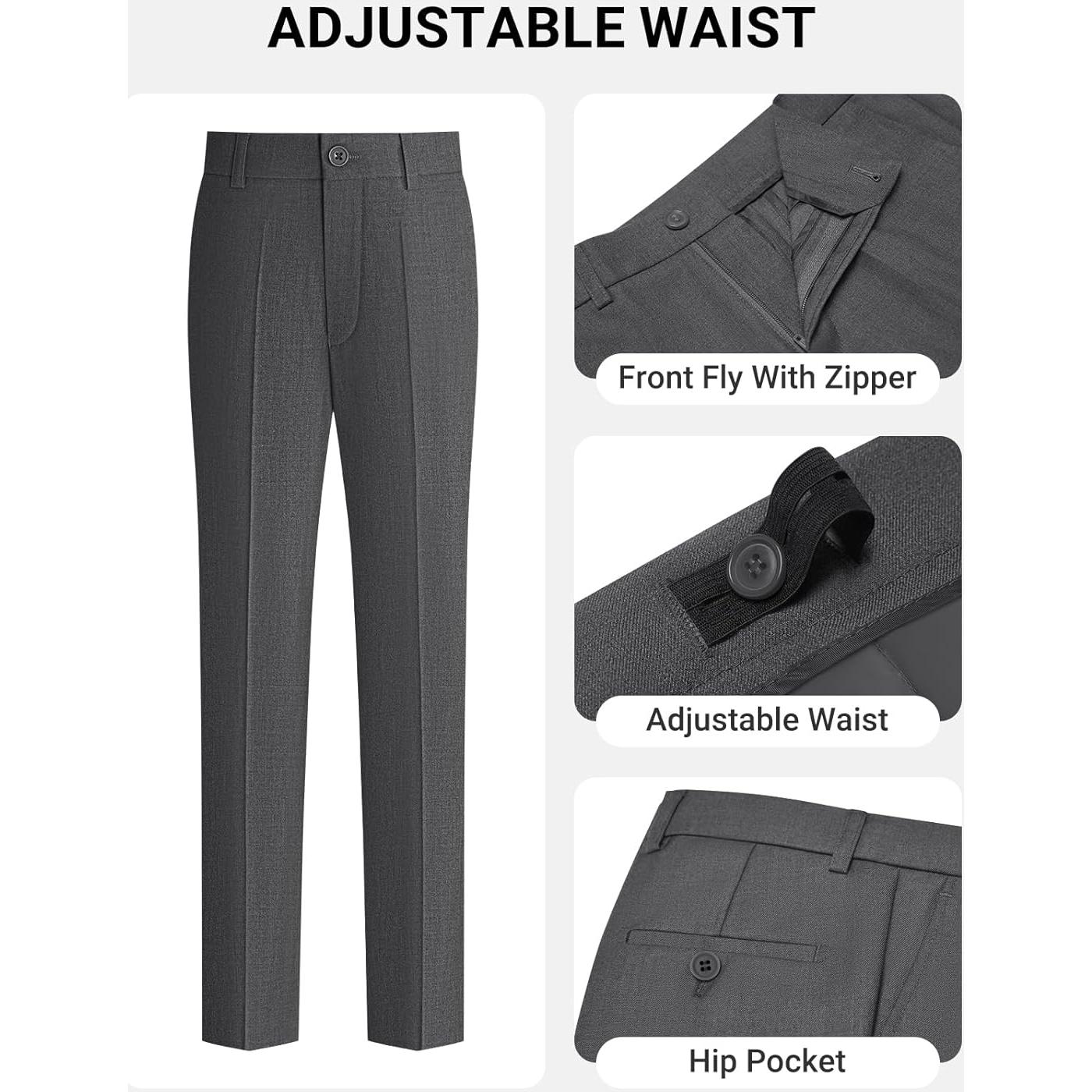 Traje Slim Fit para Niños ELPA ELPA 7 Piezas Gris Oscuro