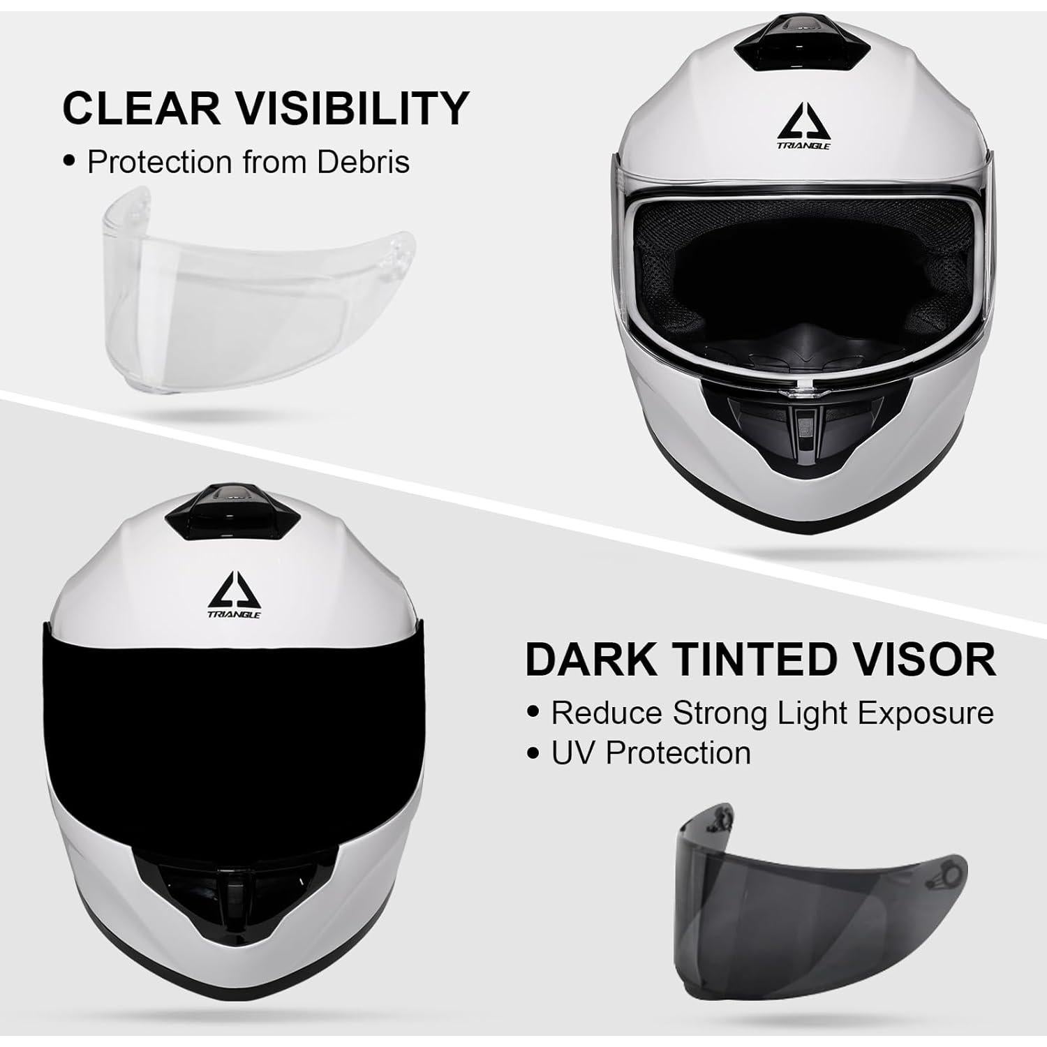 Casco Integral TRIANGLE TFF15-MB-VS Blanco Brillante