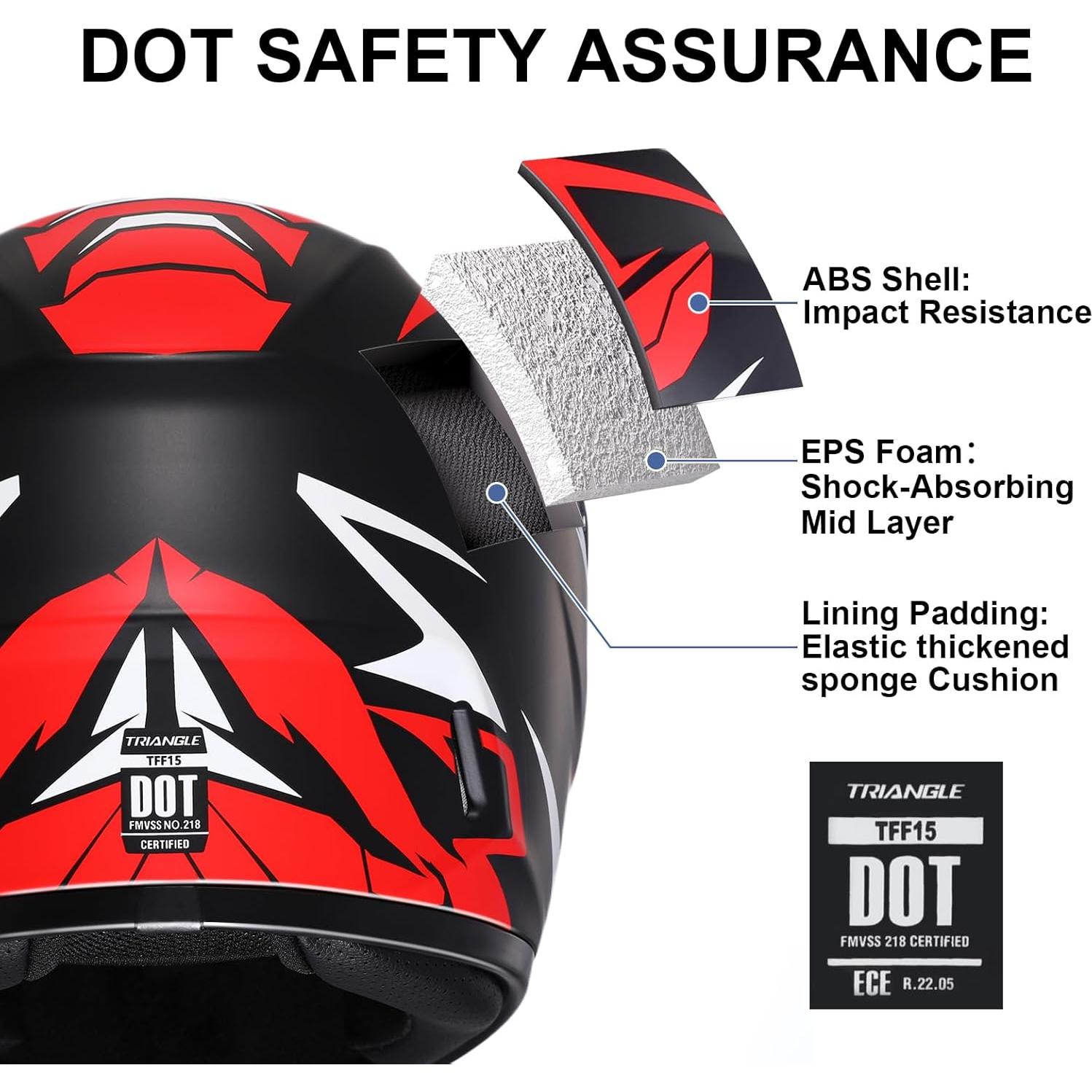 Casco Moto Integral TRIANGLE TFF15 Visor Doble