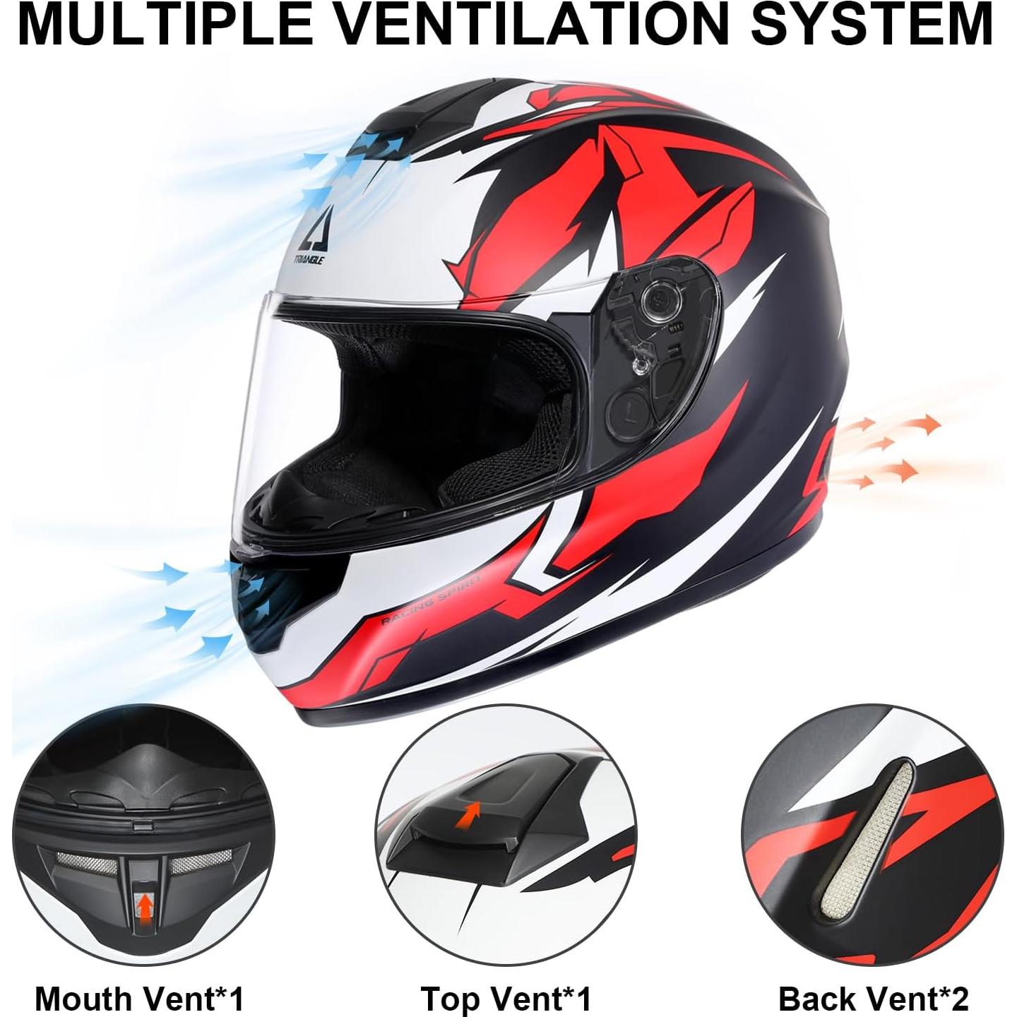 Casco Moto Integral TRIANGLE TFF15 Visor Doble
