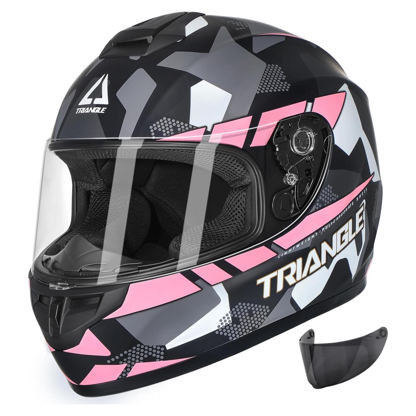 Casco Integral TRIANGLE TFF15 Rosa Pequeño con Visera