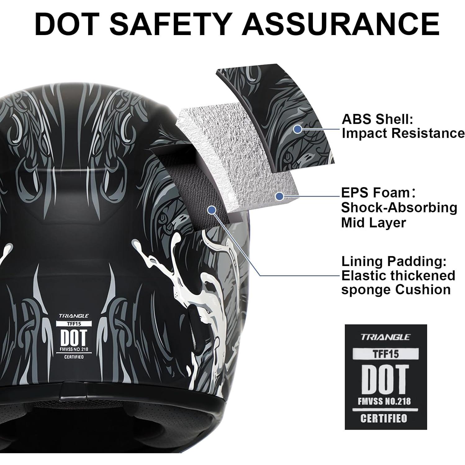 Casco Integral TRIANGLE TFF15-MB-VS Visor Tintado