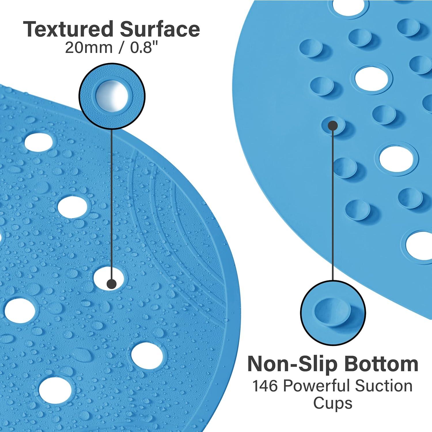 Alfombrilla de Baño Antideslizante SelfSuite 79x36 cm Azul