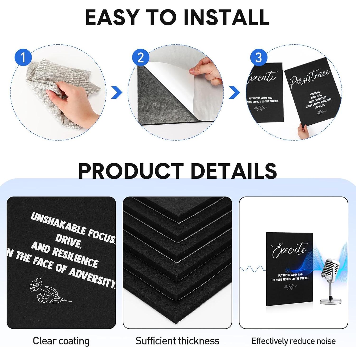 Paquete de 6 Paneles Acústicos Coume 30.5x40.6 cm Aislantes