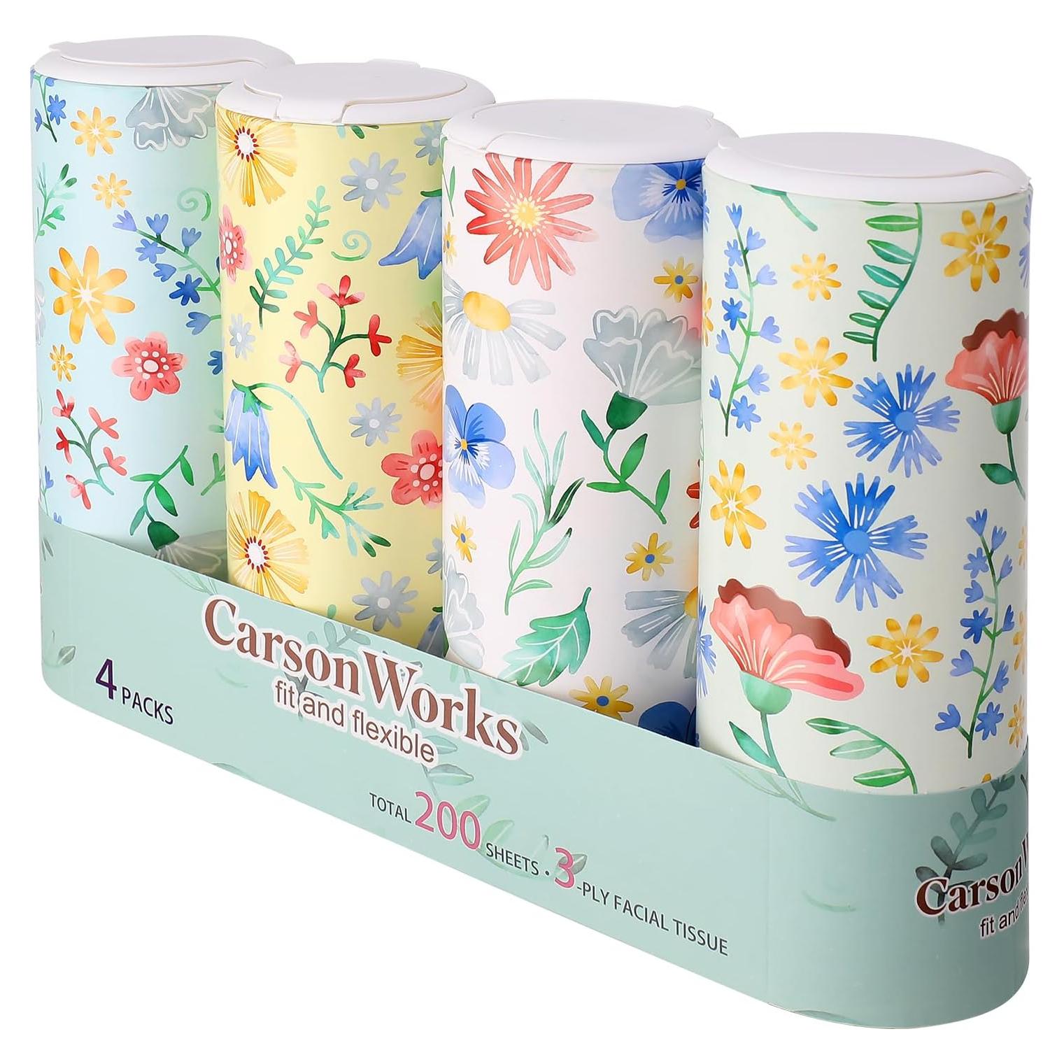 Cilindro de Pañuelos para Automóvil CarsonWorks 200 Unidades