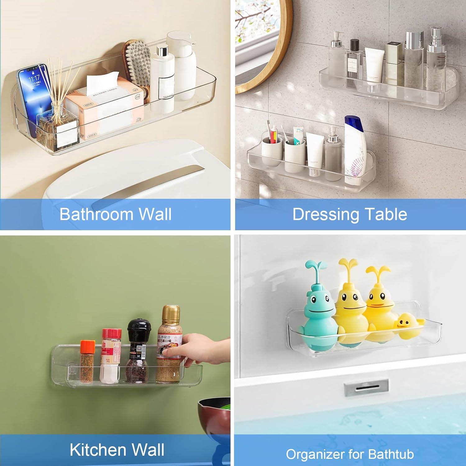 Caddy de Ducha Adhesivo Diesisa 32.5x9.1 cm Transparente