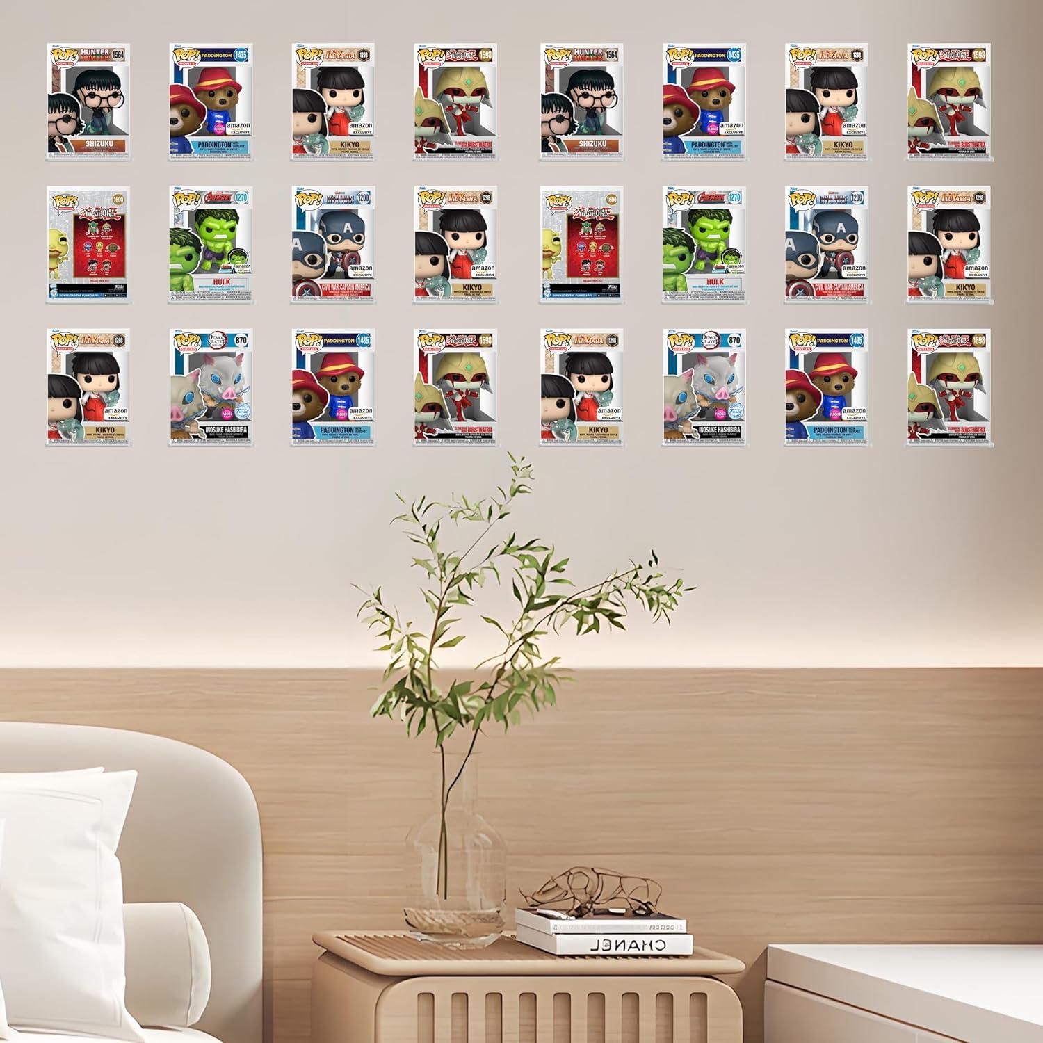 Estante de Pared Flotante Transparente TERDEWE 4 Pcs 10.16x12.7cm