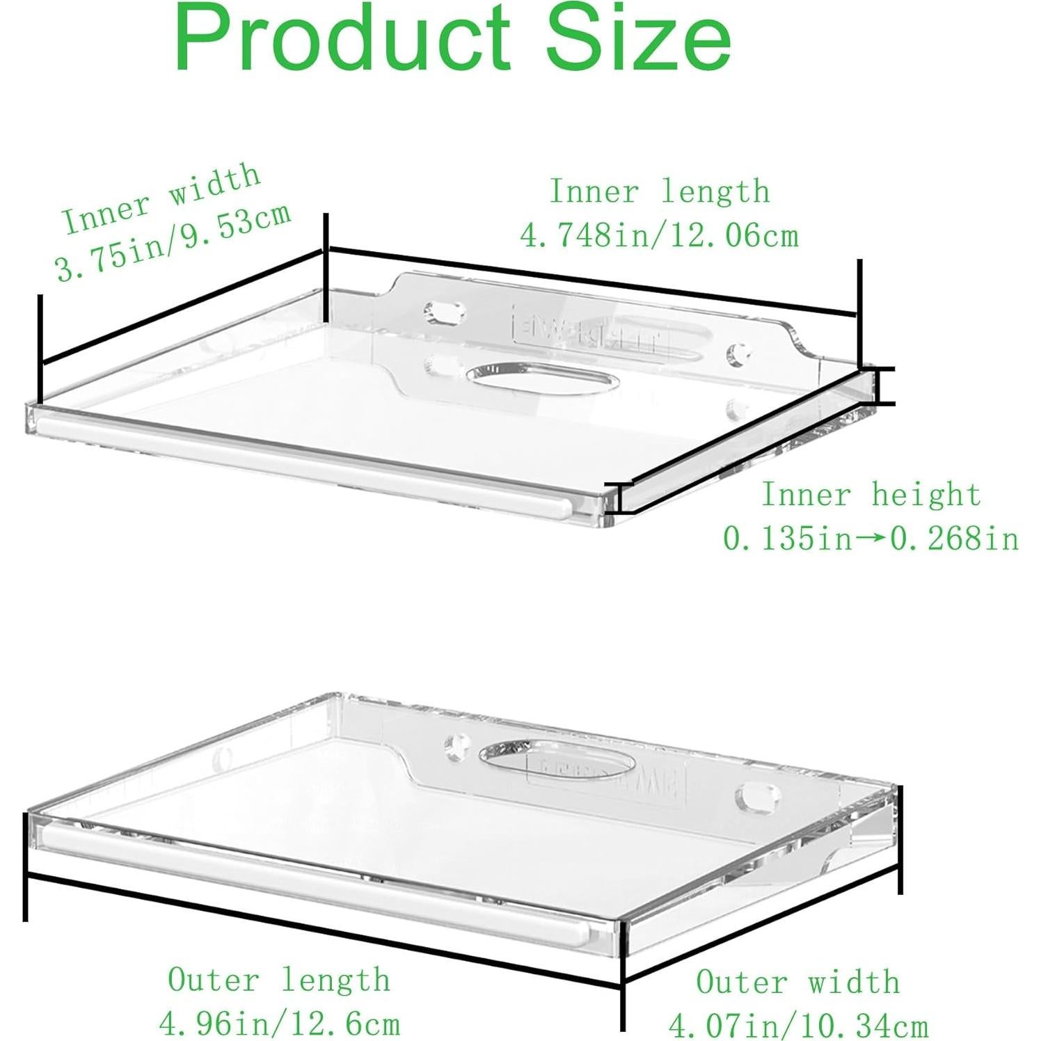 Estante de Pared Flotante Transparente TERDEWE 4 Pcs 10.16x12.7cm