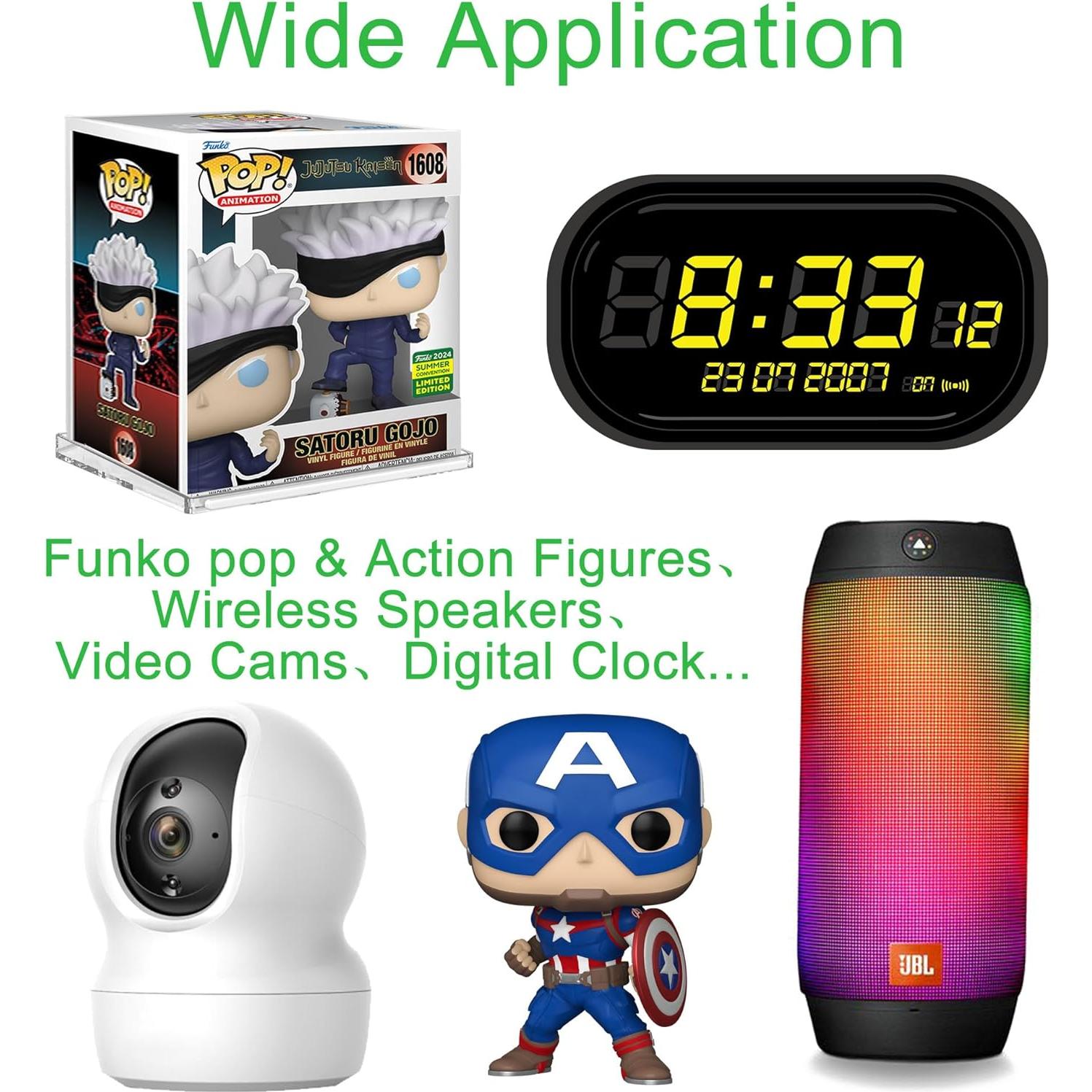 Estante de Pared Flotante Transparente TERDEWE 4 Pcs 10.16x12.7cm