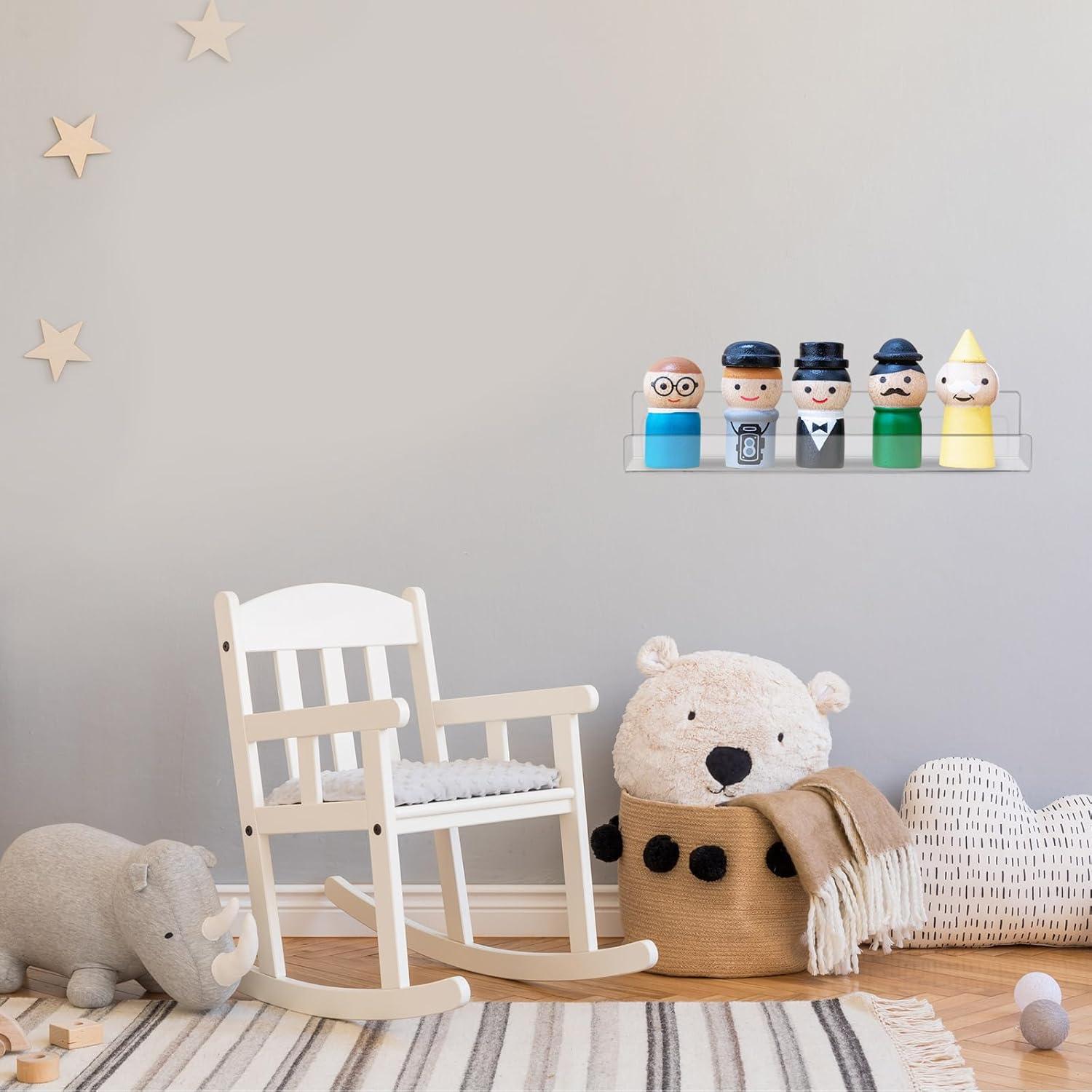 Estante Flotante Acrílico Blulu 14" 8 Paquetes Transparente