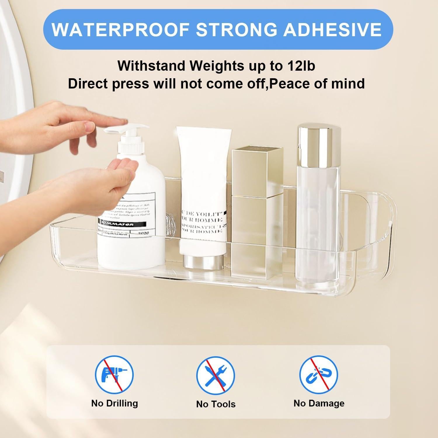 Organizador de Pared Adhesivo Acrílico 2 Piezas Diesisa