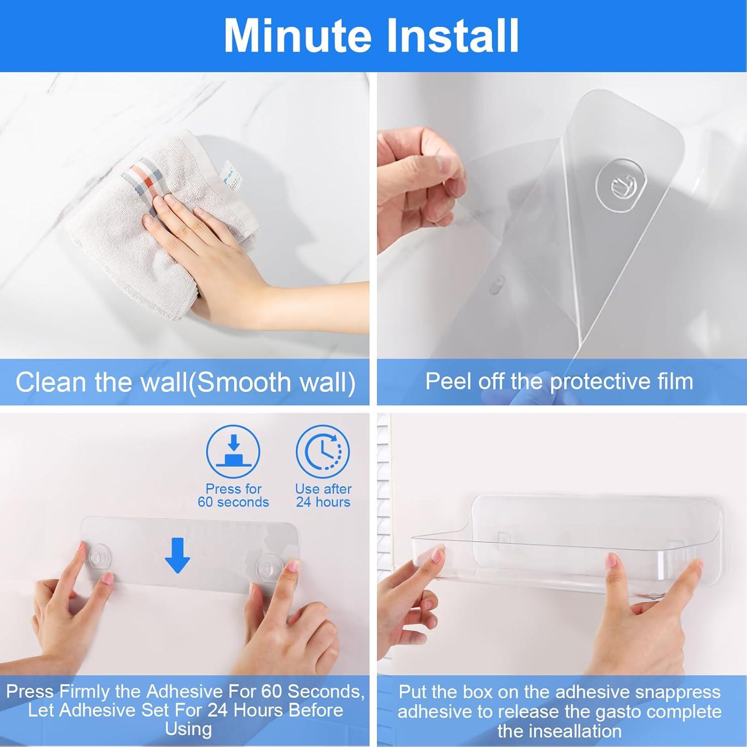 Organizador de Pared Adhesivo Acrílico 2 Piezas Diesisa