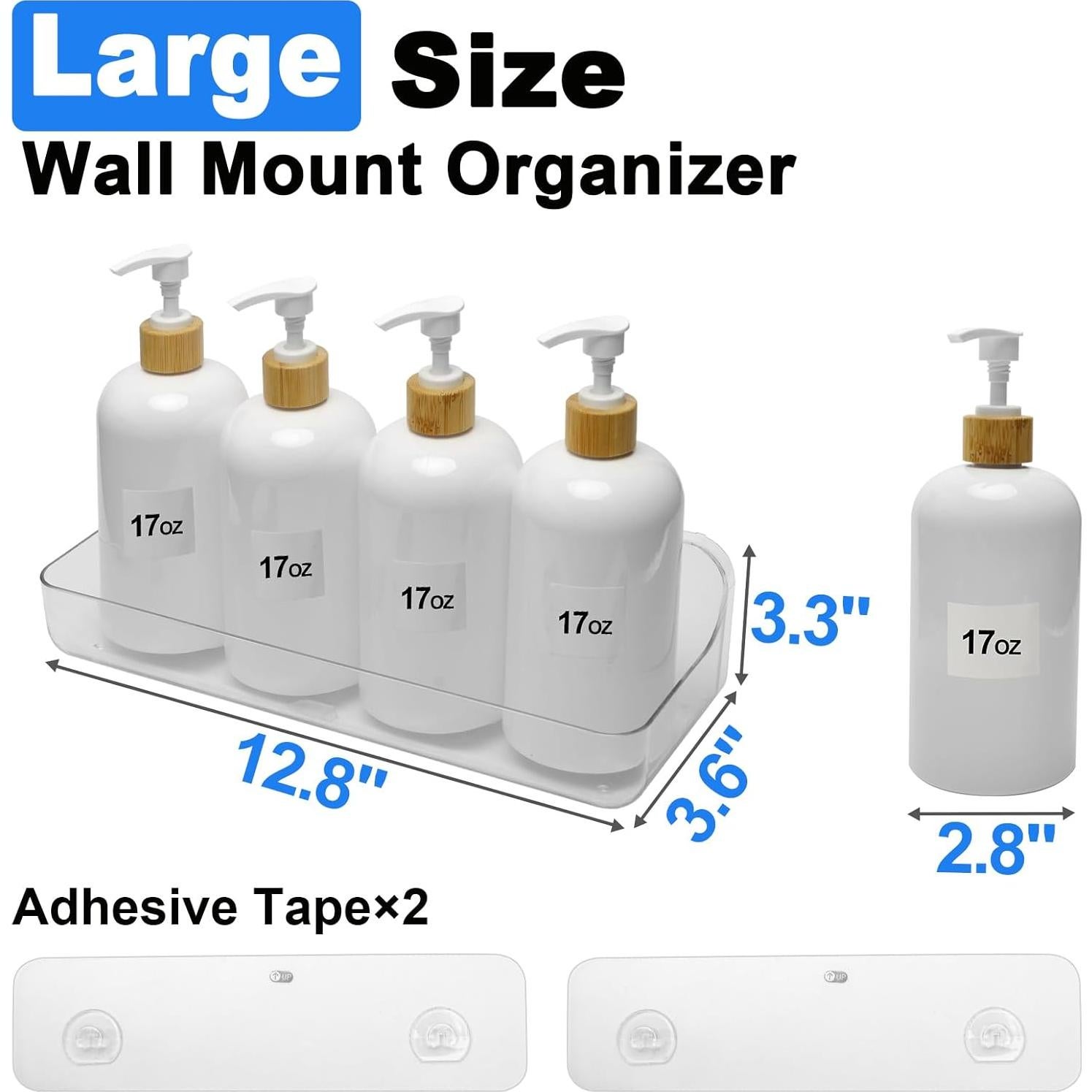 Organizador de Pared Adhesivo Acrílico 2 Piezas Diesisa