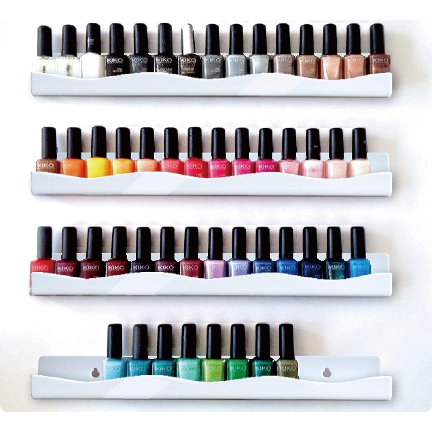 Estantes de Esmalte de Uñas YMVV 6 Unidades Acrílico Blanco