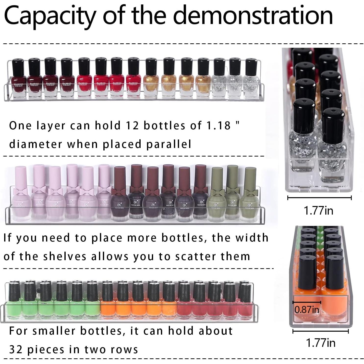 Estante Acrílico Montado en Pared Justsoso 6 Piezas 15"