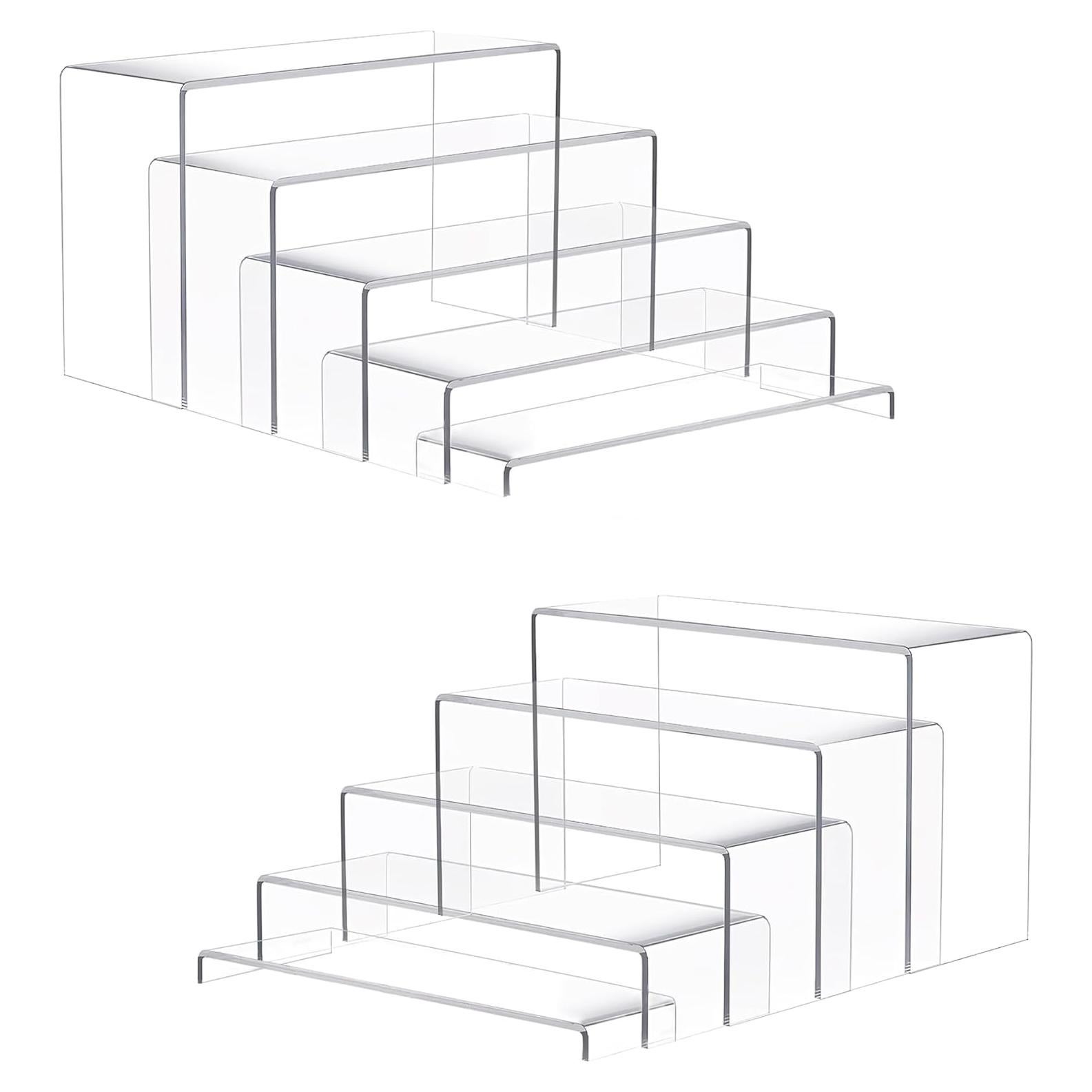 Soportes Acrílicos Goabroa 10 Piezas Rectangulares Transparentes