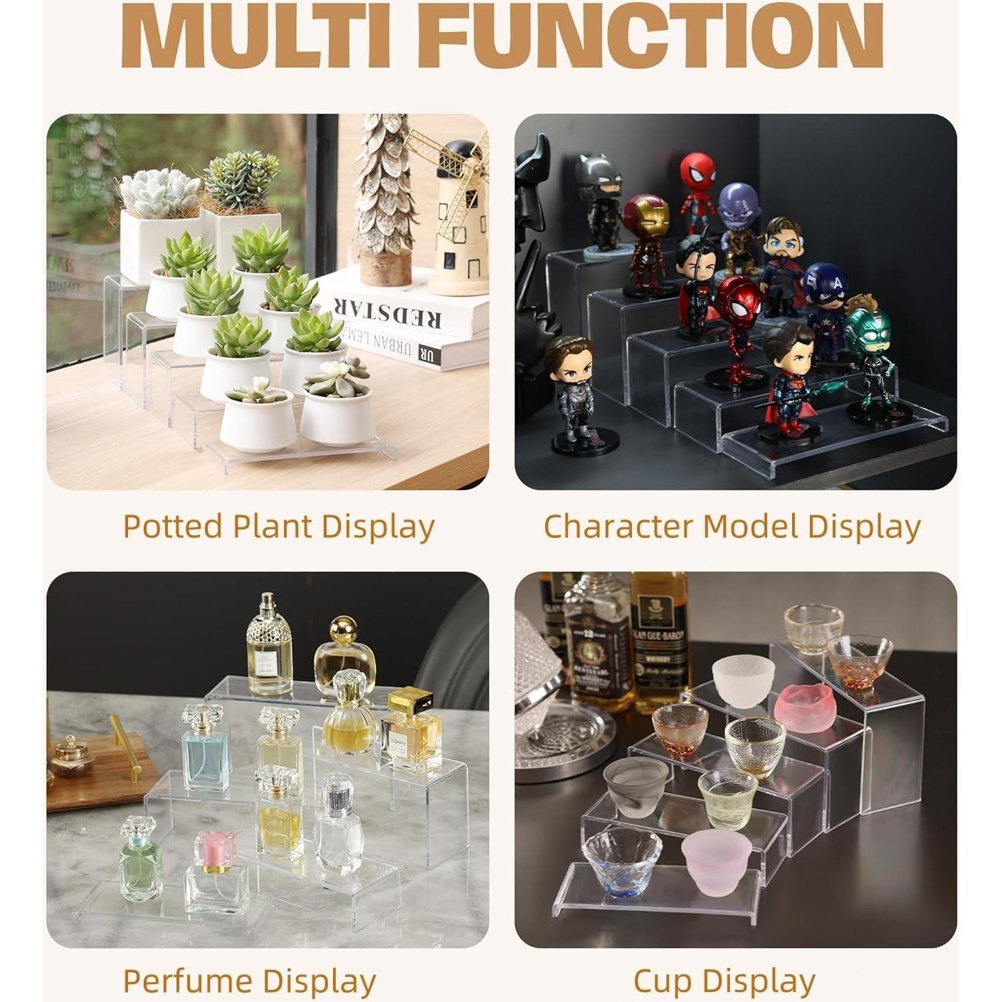 Soportes Acrílicos Goabroa 10 Piezas Rectangulares Transparentes