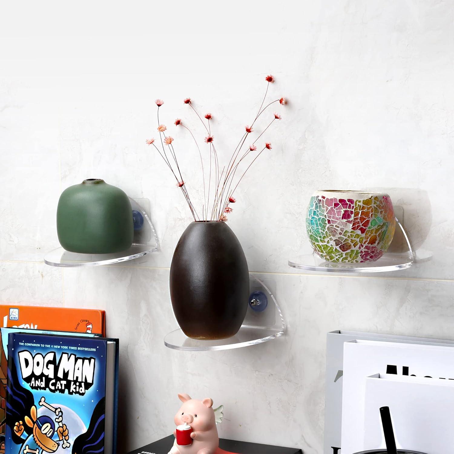 Estantes Flotantes de Acrílico Evron 10.92x10.92 cm - 2 Piezas