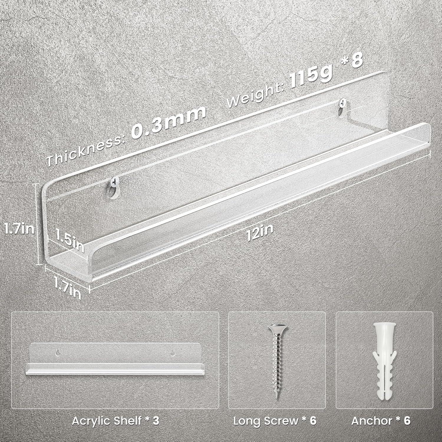 Estante Flotante para Discos de Vinilo Gotega 30 cm - 3 Pack