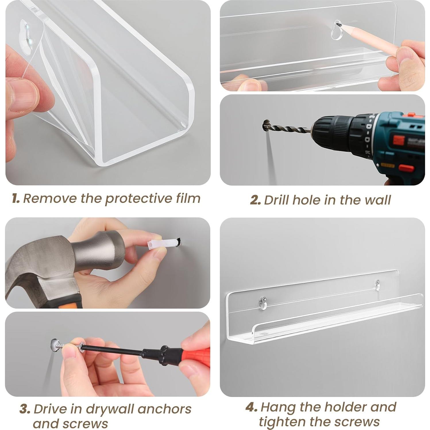 Estante Flotante para Discos de Vinilo Gotega 30 cm - 3 Pack