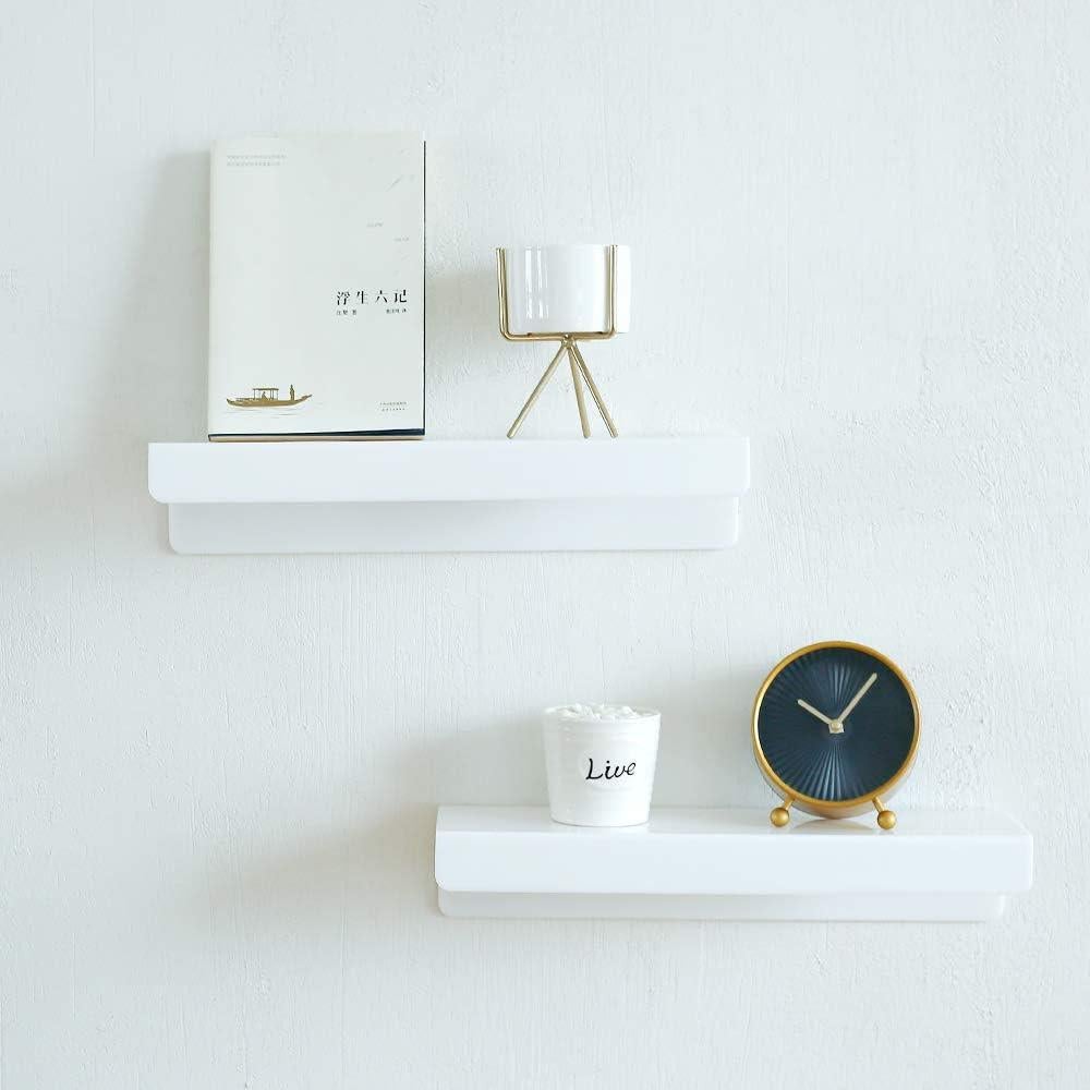 Estantes Flotantes IEEK 6 PCS Acrílico Blanco 38x11x7.6 cm