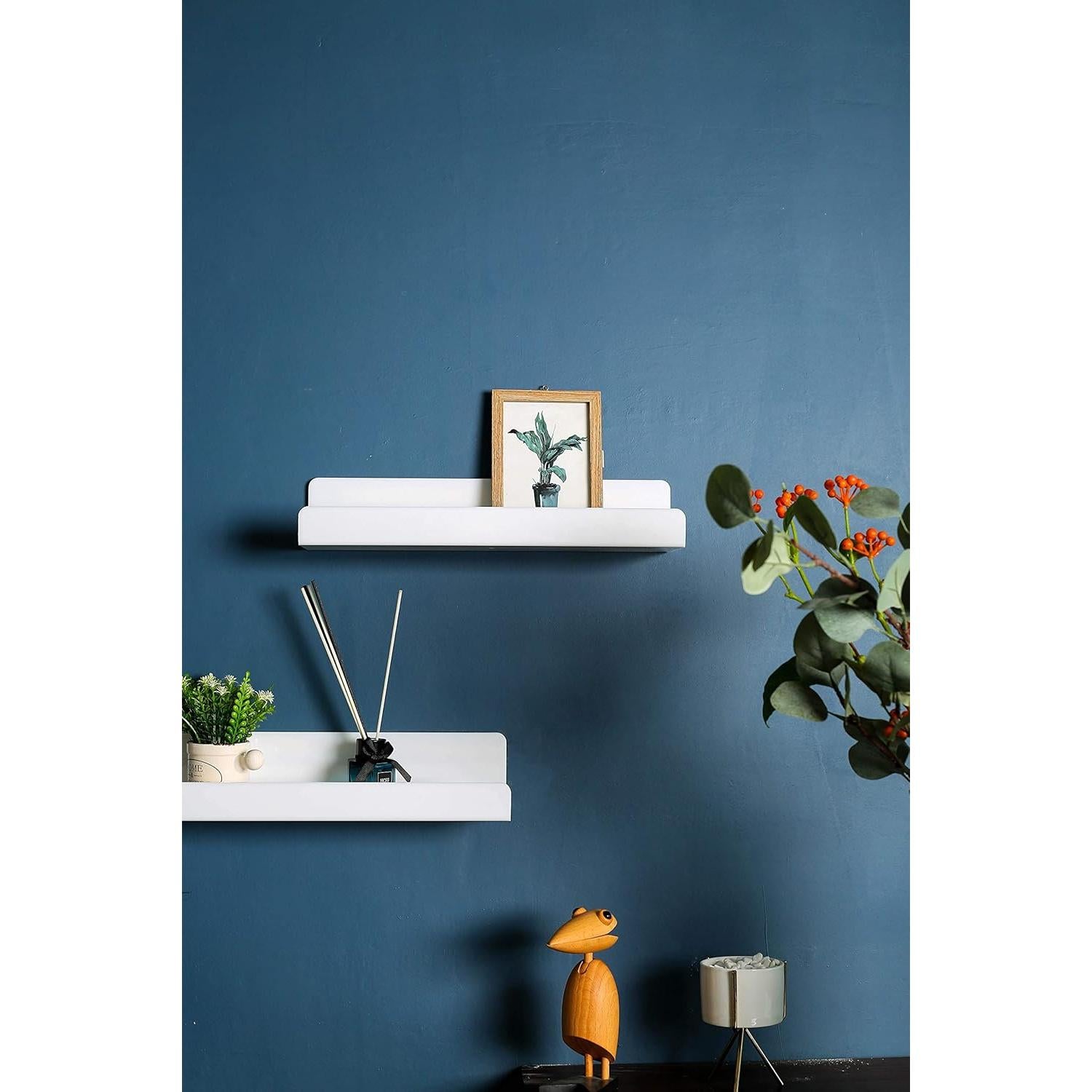 Estantes Flotantes IEEK 6 PCS Acrílico Blanco 38x11x7.6 cm