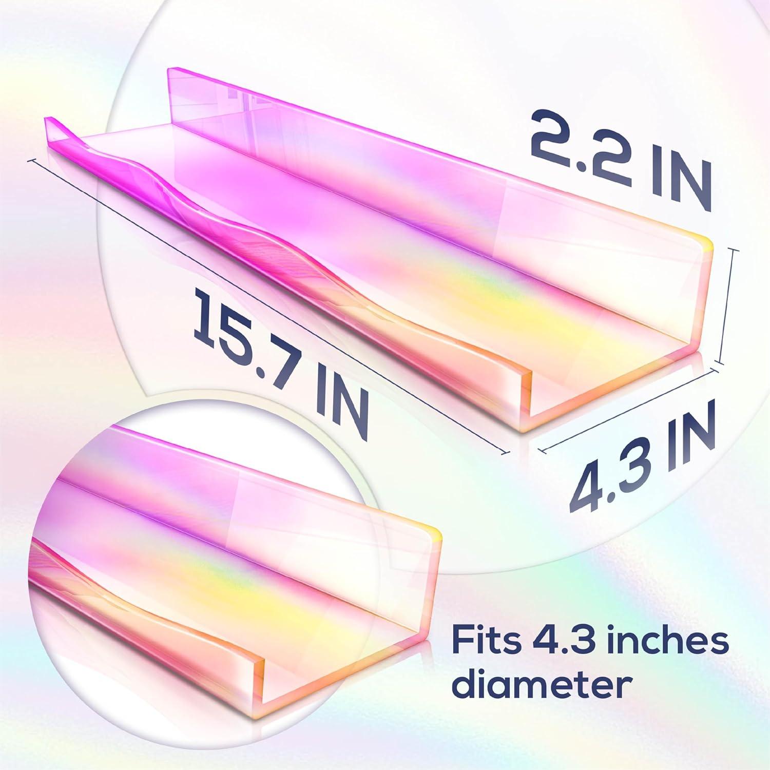 Estante Flotante Acrílico Iridiscente YMVV 39.88 cm 4 Pack