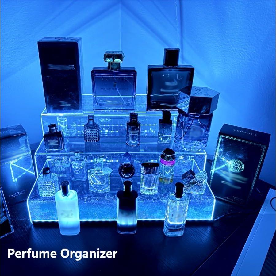 Estante de Exhibición LED YMVV 39.88x20.07 cm 3 Niveles Acrílico