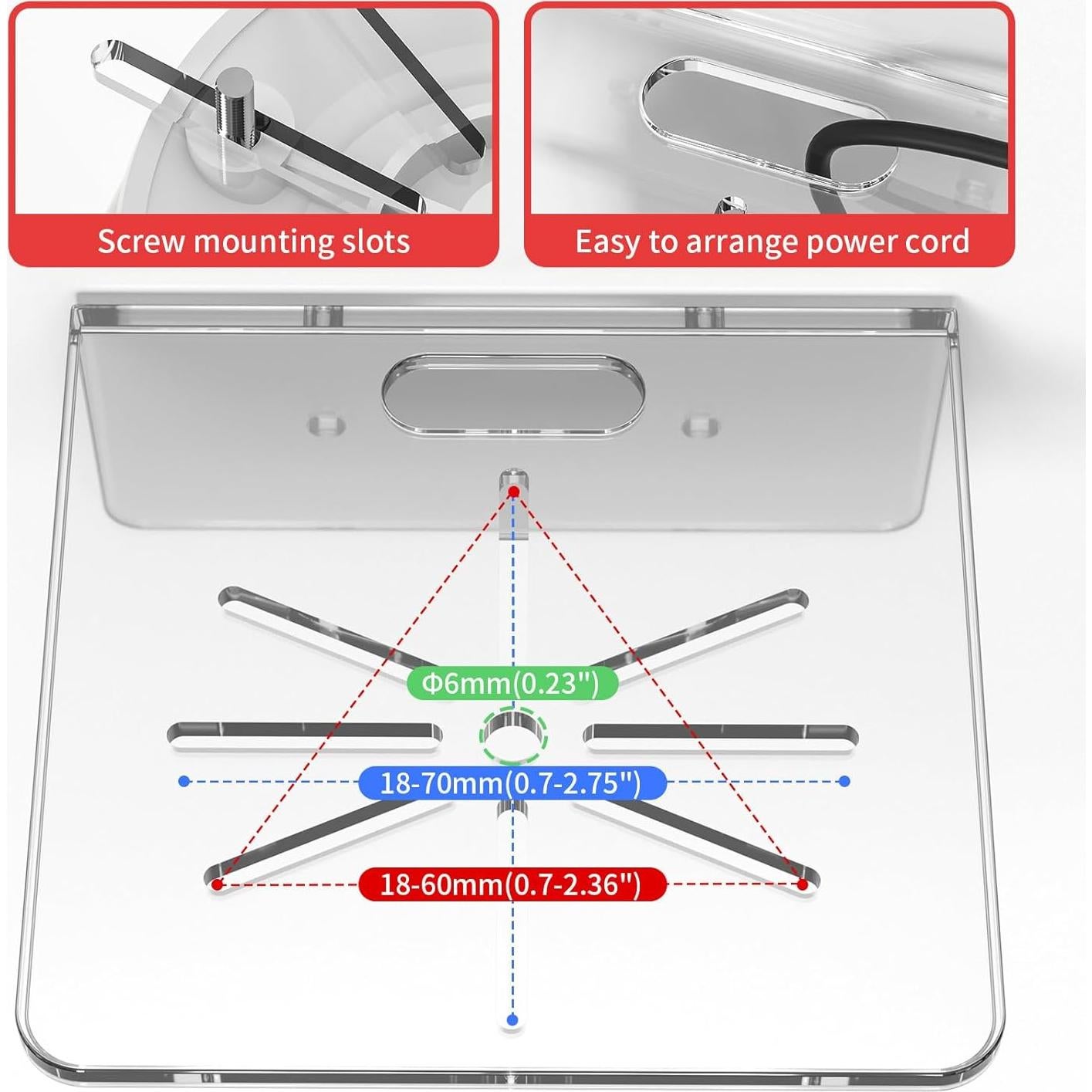 Estante de Pared Liboer ZY142 para Monitor de Bebé y Echo Dot