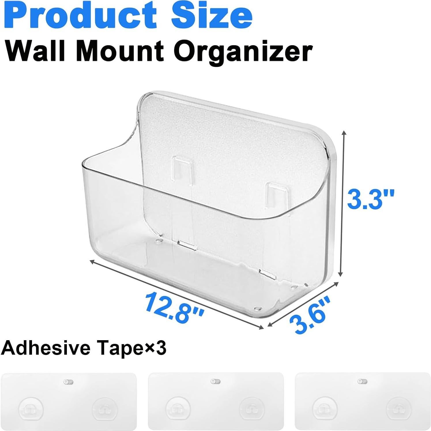 Organizador de Pared Acrílico 2 Piezas Diesisa 17.3x7.6 cm