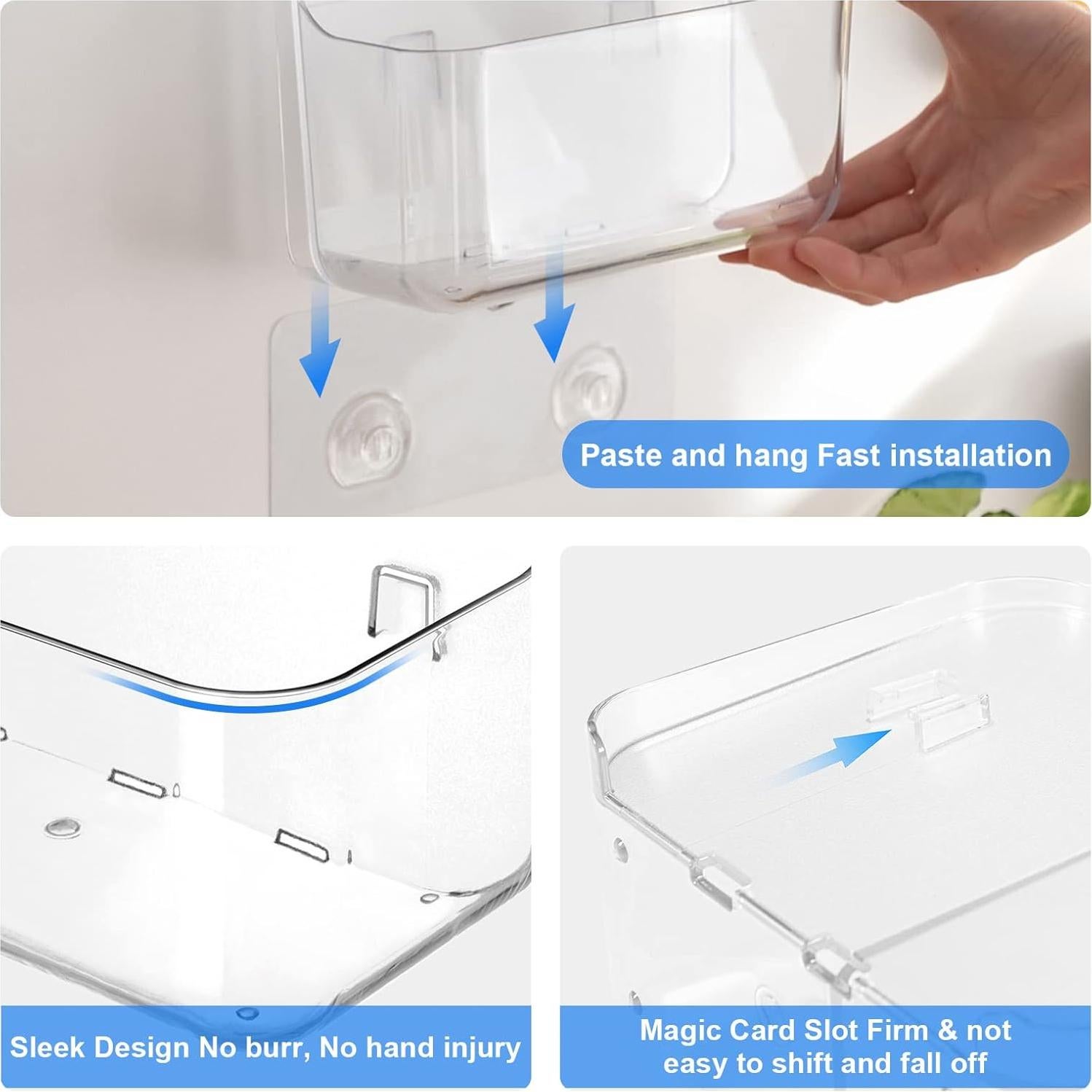 Organizador de Pared Acrílico 2 Piezas Diesisa 17.3x7.6 cm