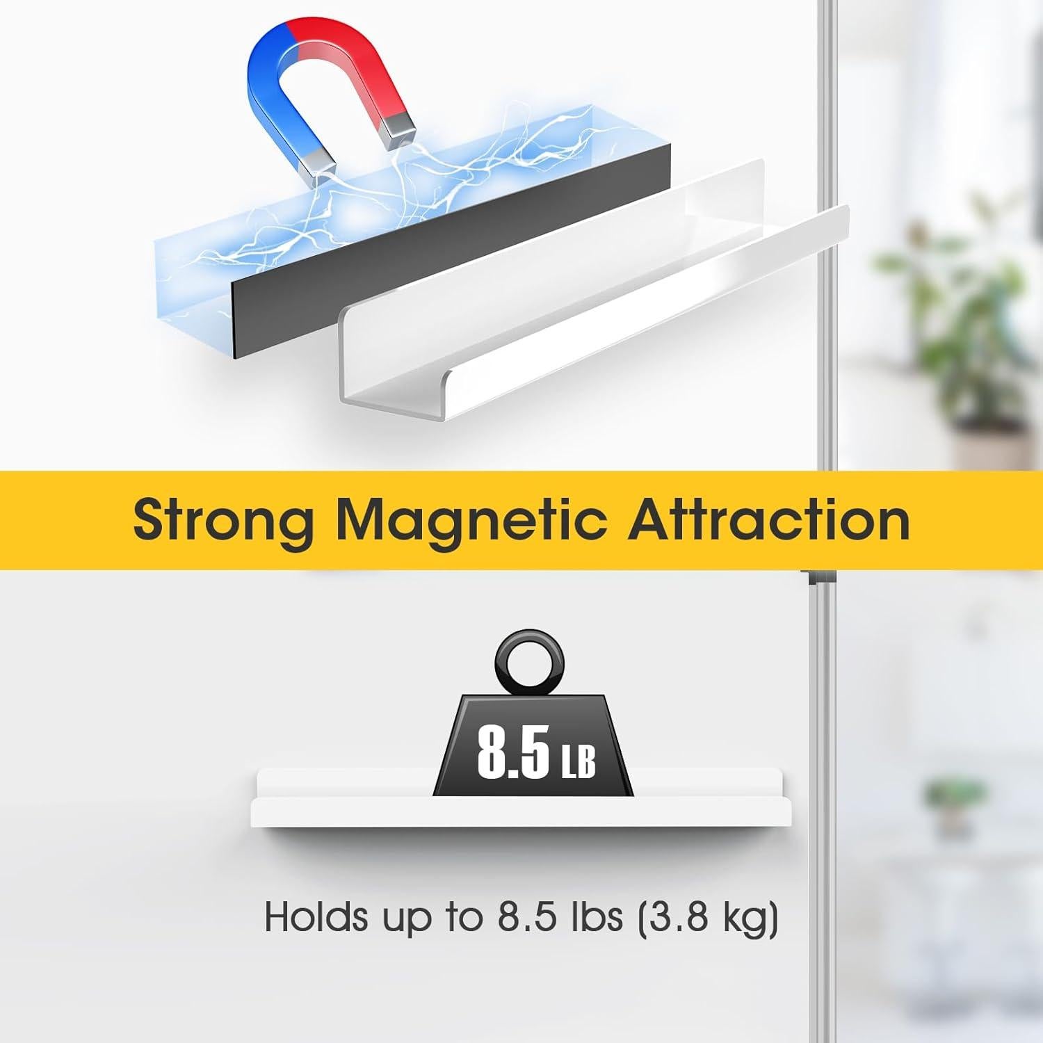 Estantes Magnéticos Acrílicos NiHome 2-Pack 43 cm para Aula