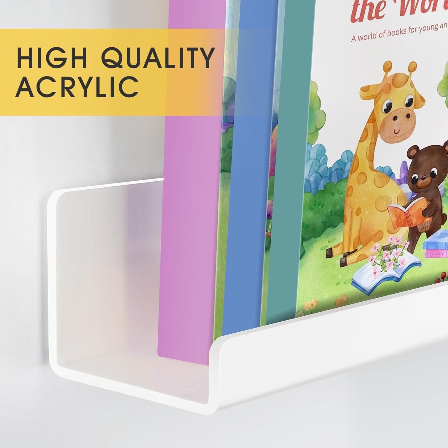 Estantes Magnéticos Acrílicos NiHome 2-Pack 43 cm para Aula