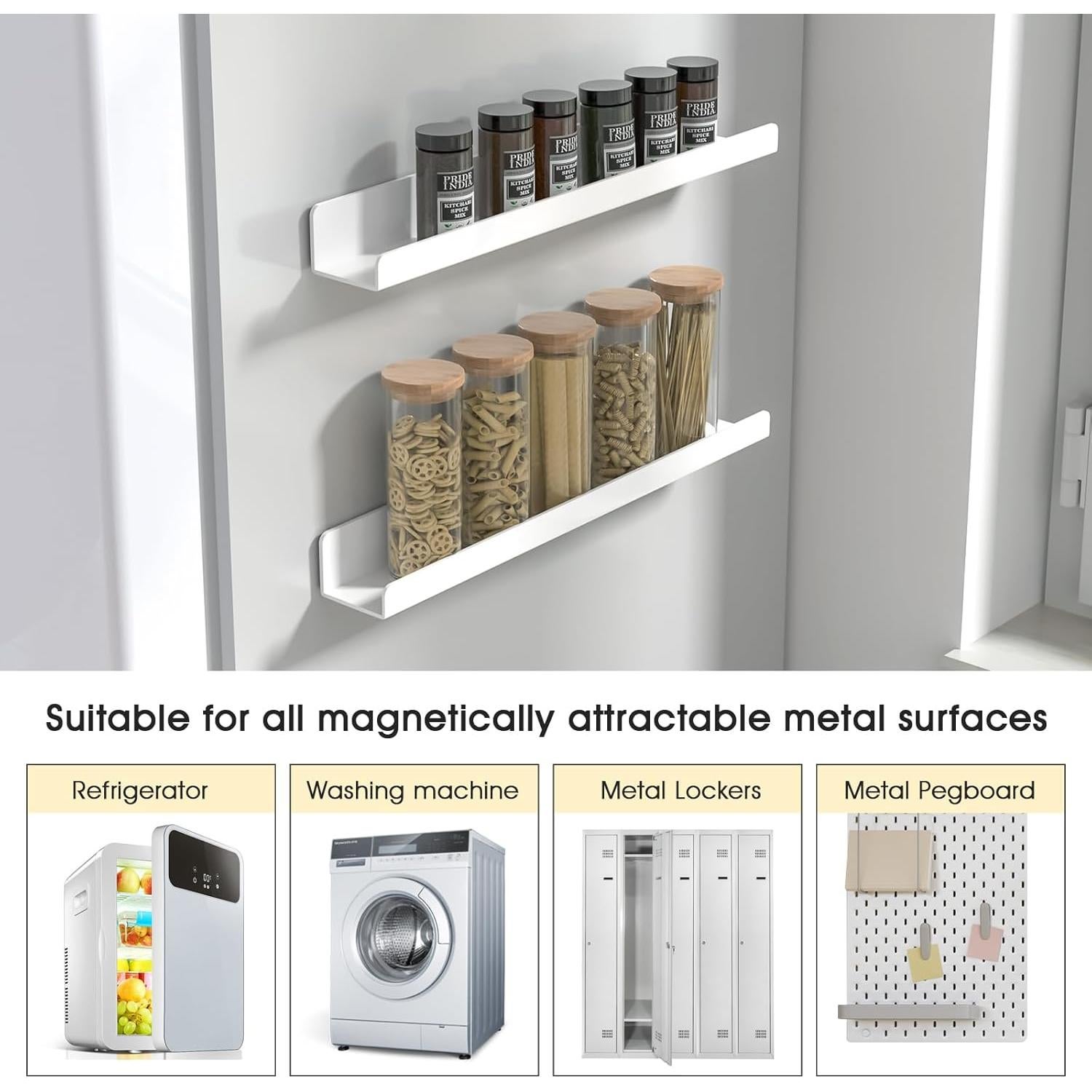 Estantes Magnéticos Acrílicos NiHome 2-Pack 43 cm para Aula