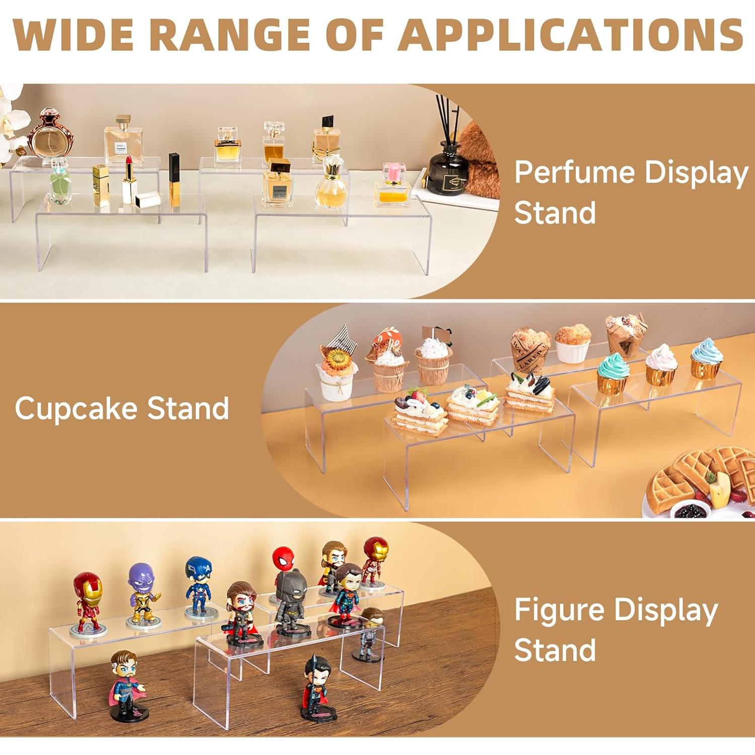 Soportes de Exhibición Acrílico Grande Aminigram 12 Piezas 31.5x10.2x11.7cm