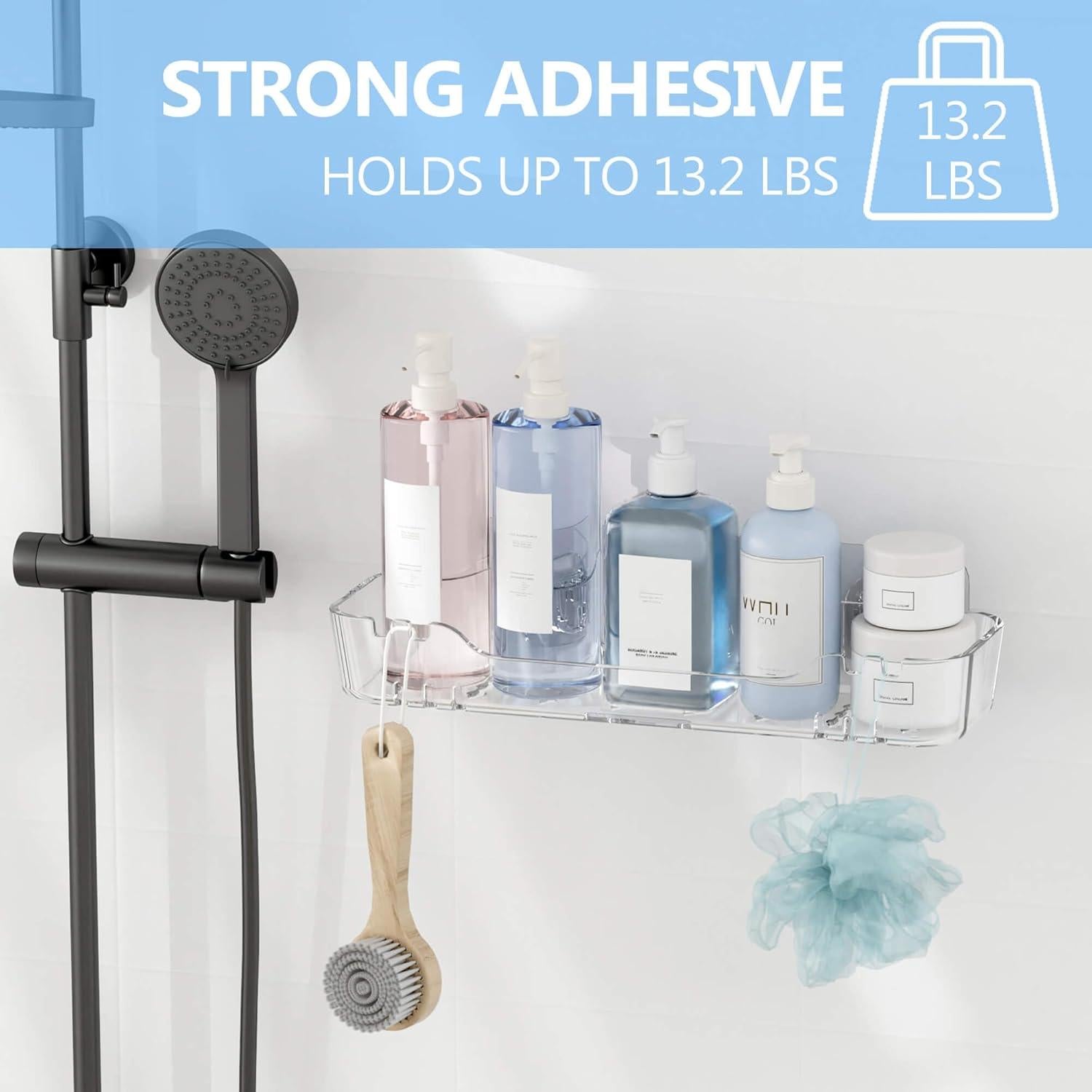 Caddy de Ducha Adhesivo TZAMLI 32x11.5cm Transparente