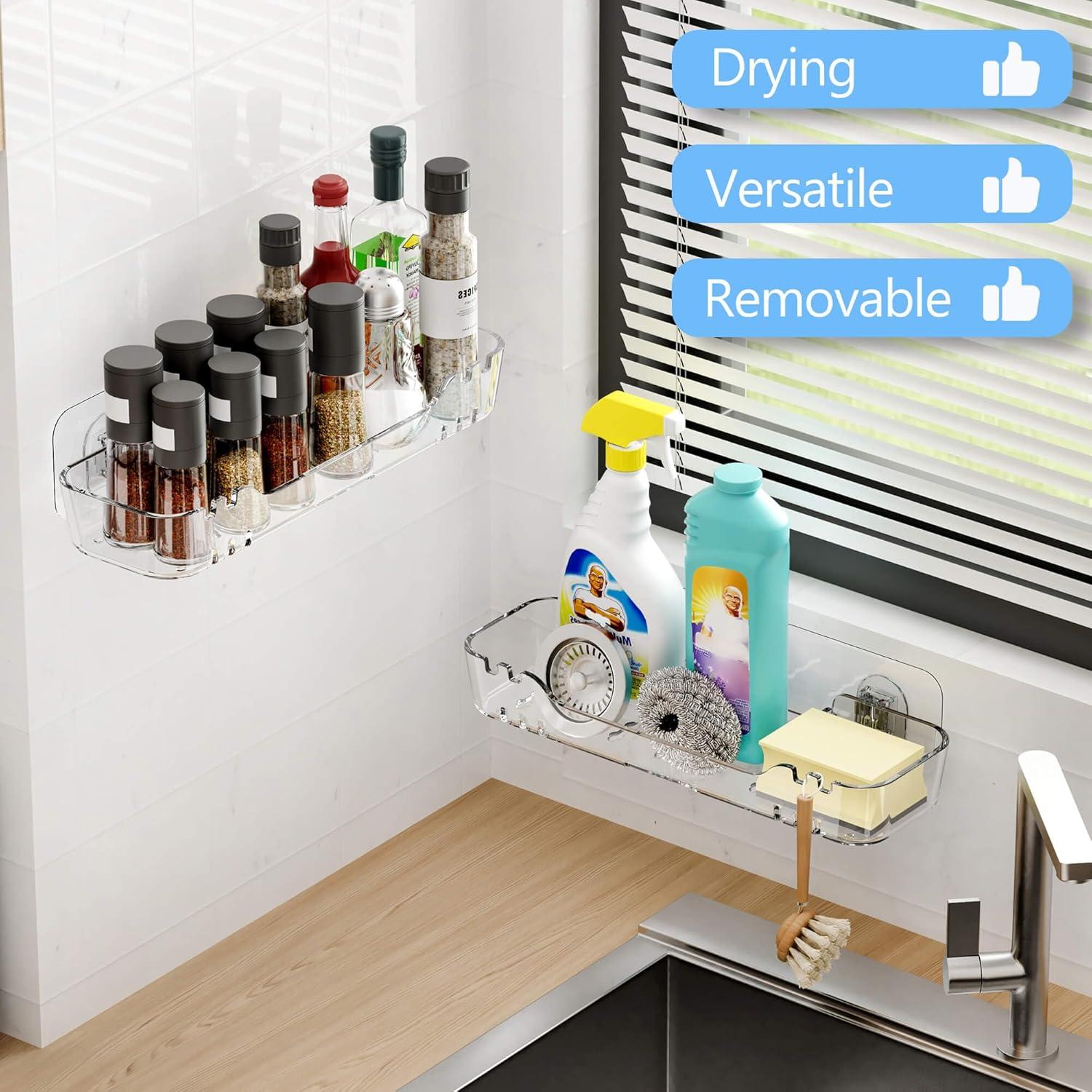 Caddy de Ducha Adhesivo TZAMLI 32x11.5cm Transparente