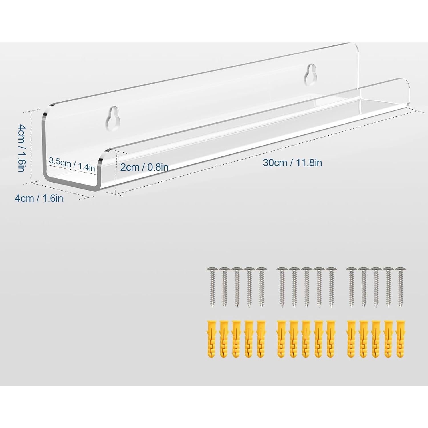 Estante de Pared para Discos de Vinilo Meaocer - 12 Soportes