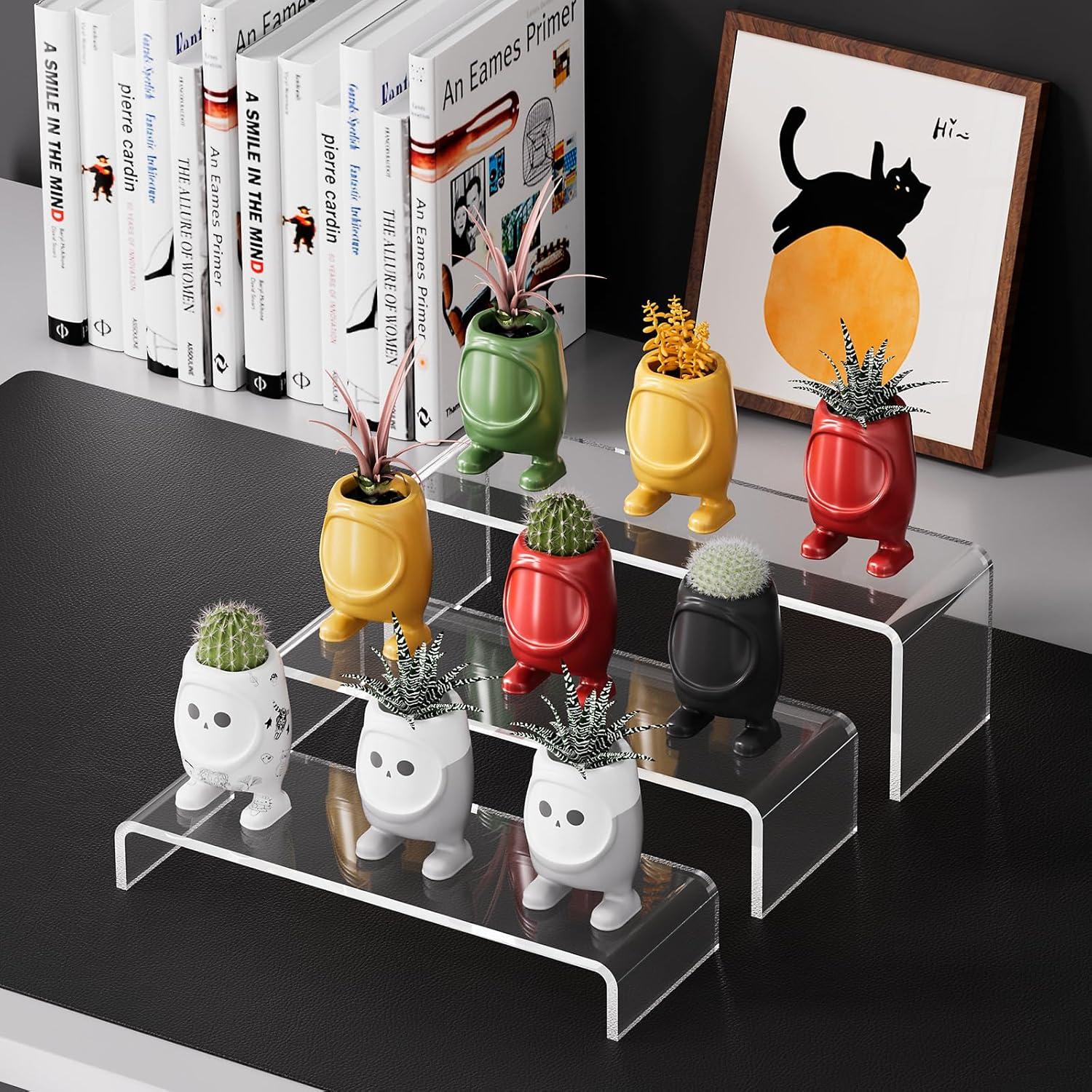 Soportes de Exhibición Acrílicos Acina 3Pcs 30.48cm Rectángulo