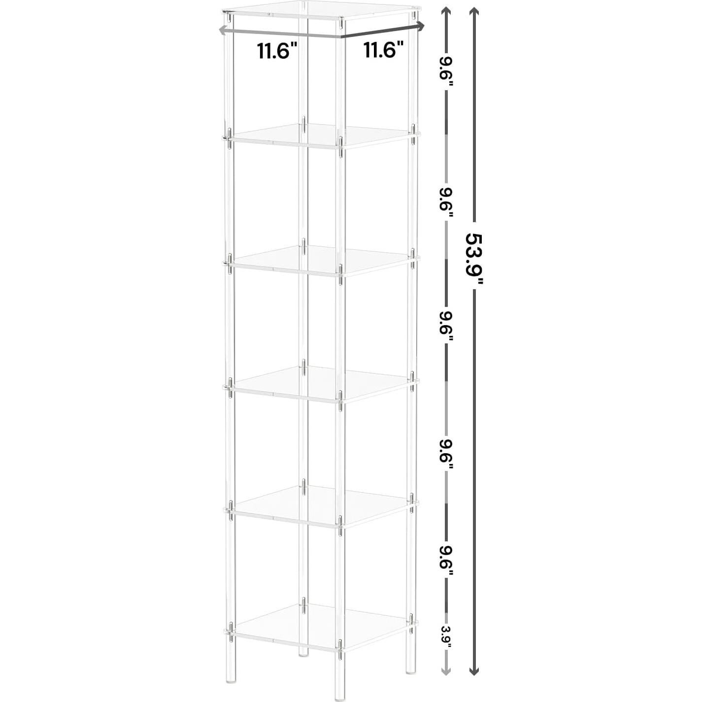 Estantería Acrílica 6 Niveles CRTERICX Transparente 29.5x136.7 cm