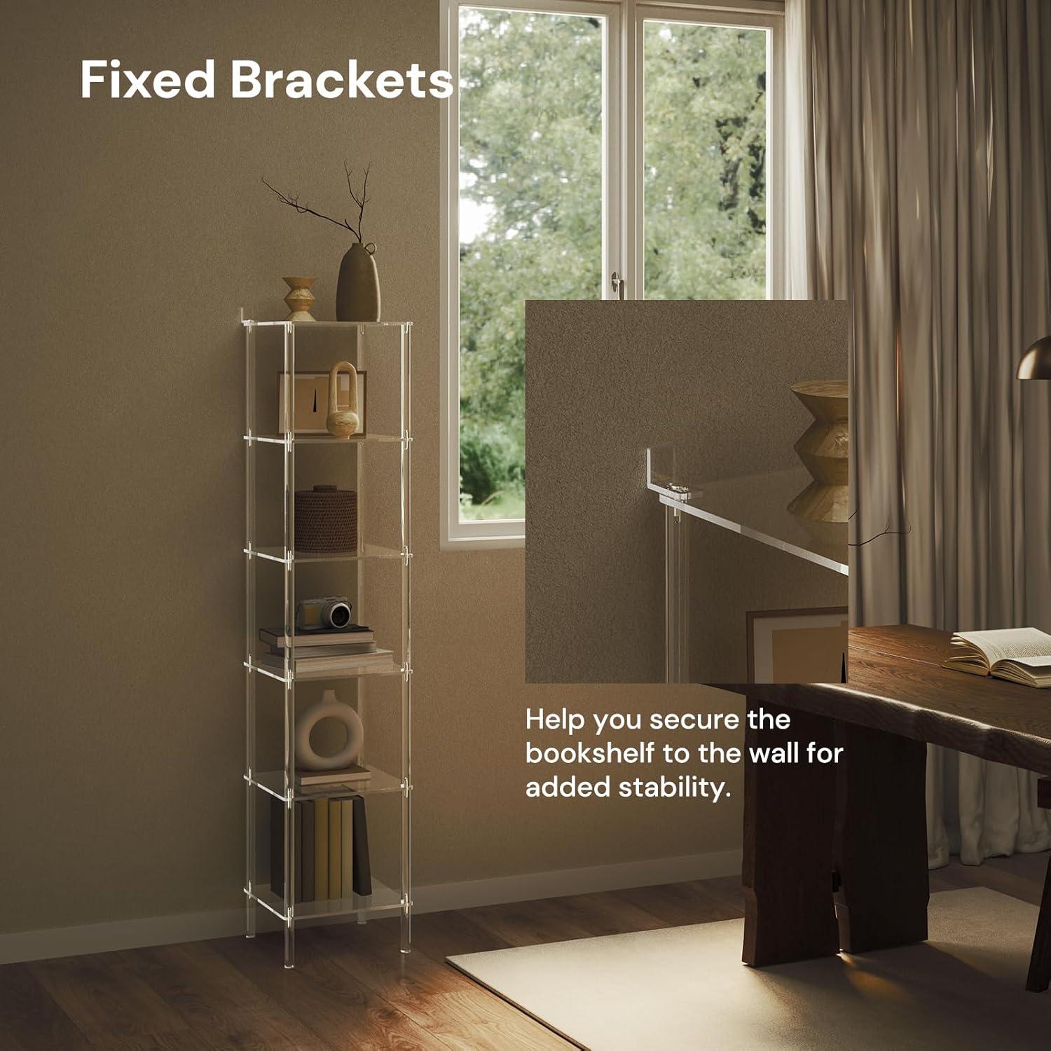 Estantería Acrílica 6 Niveles CRTERICX Transparente 29.5x136.7 cm