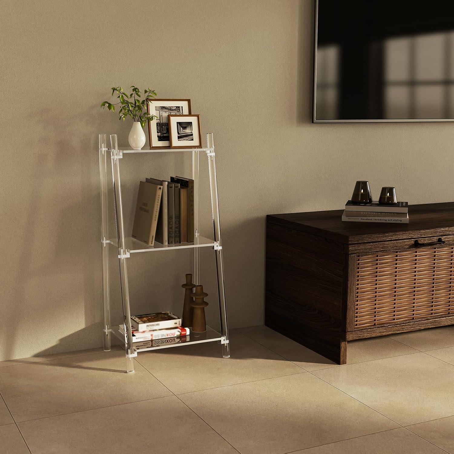 Estantería de Escalera Acrílica CRTERICX 3 Niveles 29.5x39.6x81.3cm