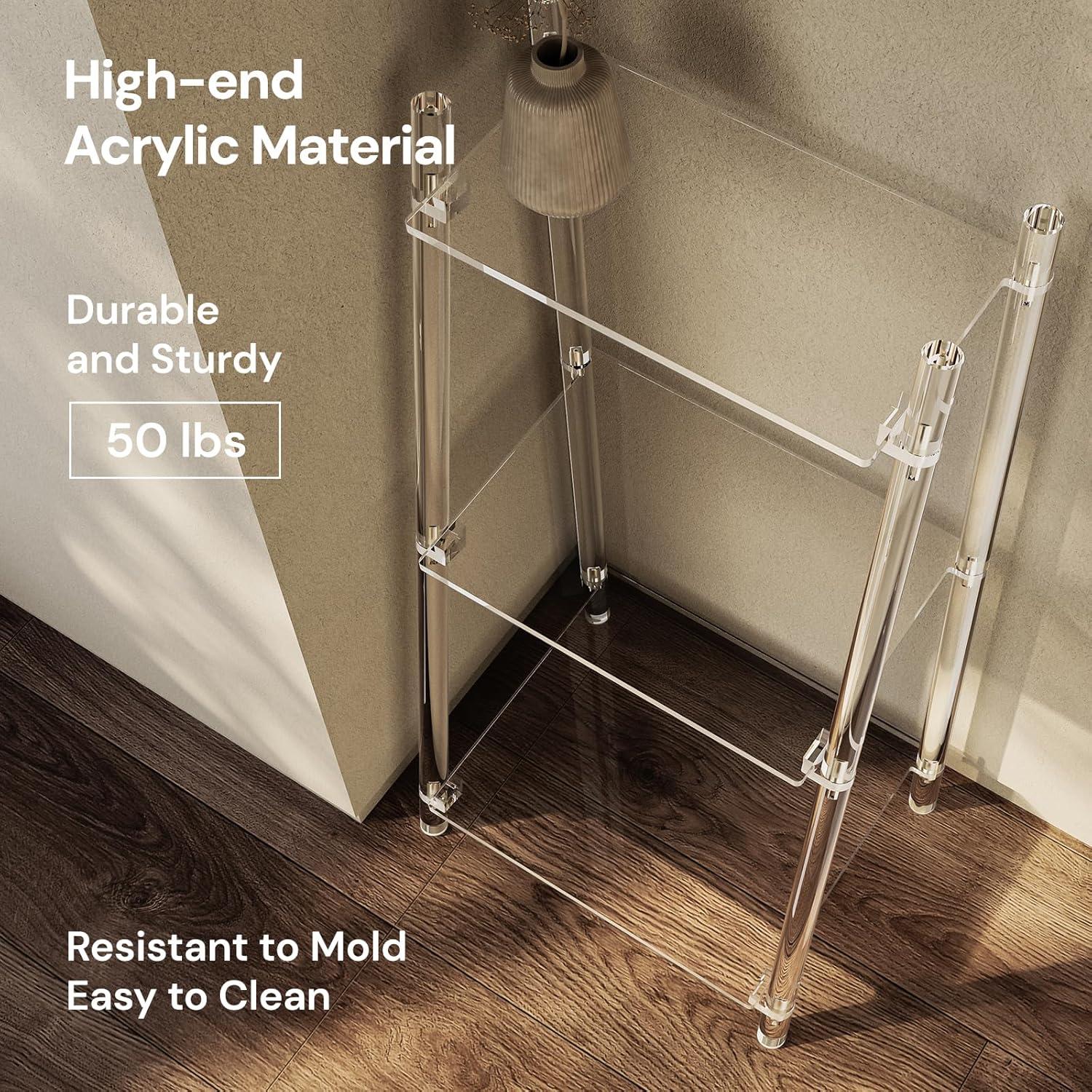 Estantería de Escalera Acrílica CRTERICX 3 Niveles 29.5x39.6x81.3cm