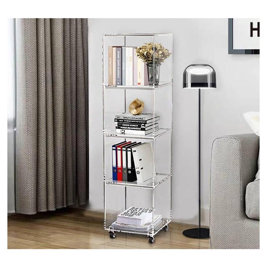 Estante de Esquina Acrílico Onelux 5 Niveles 30x30x120 cm