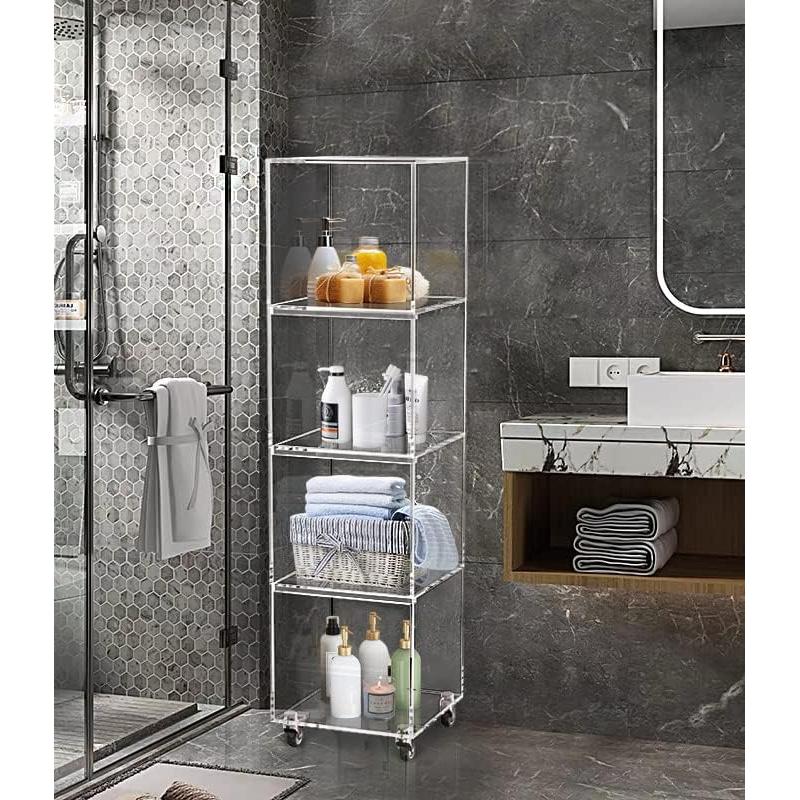 Estante de Esquina Acrílico Onelux 5 Niveles 30x30x120 cm