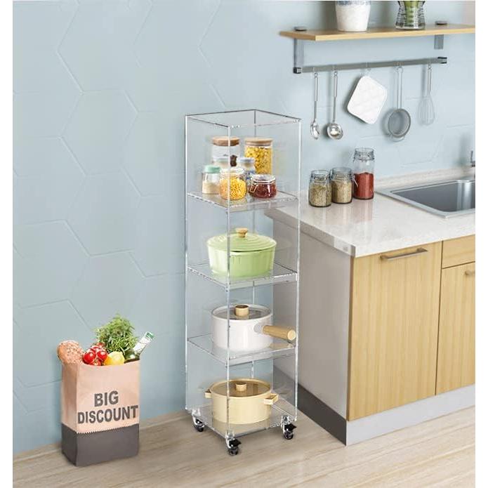 Estante de Esquina Acrílico Onelux 5 Niveles 30x30x120 cm