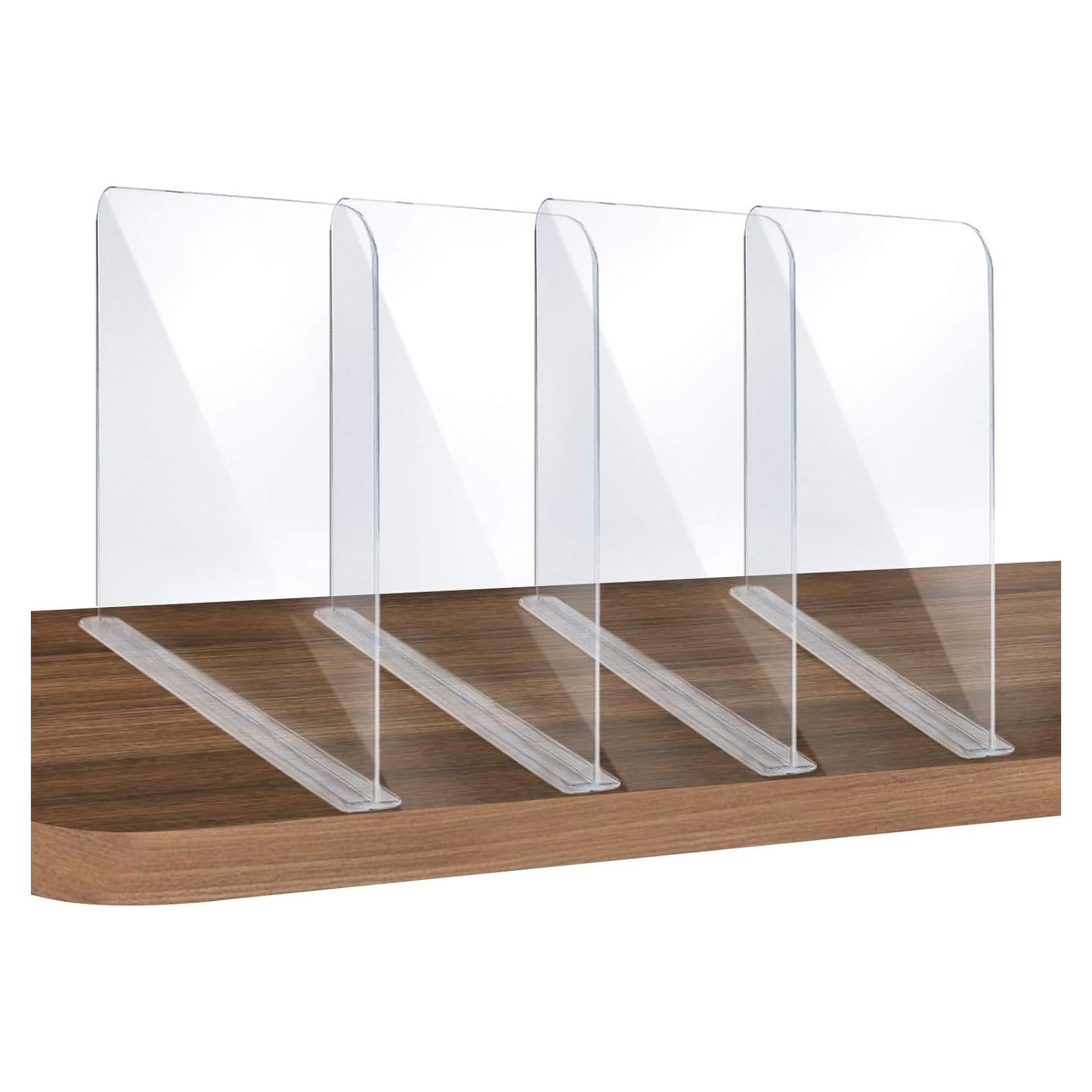 Separadores de Estante Acrílico ROUFA 4 Piezas 30x28cm