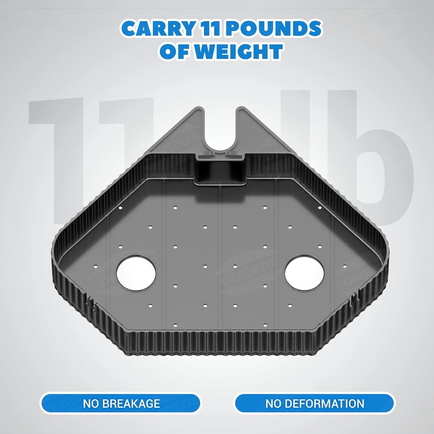 Estante de Ducha de Esquina UNEEDE Negro 4 Estantes 152.4cm