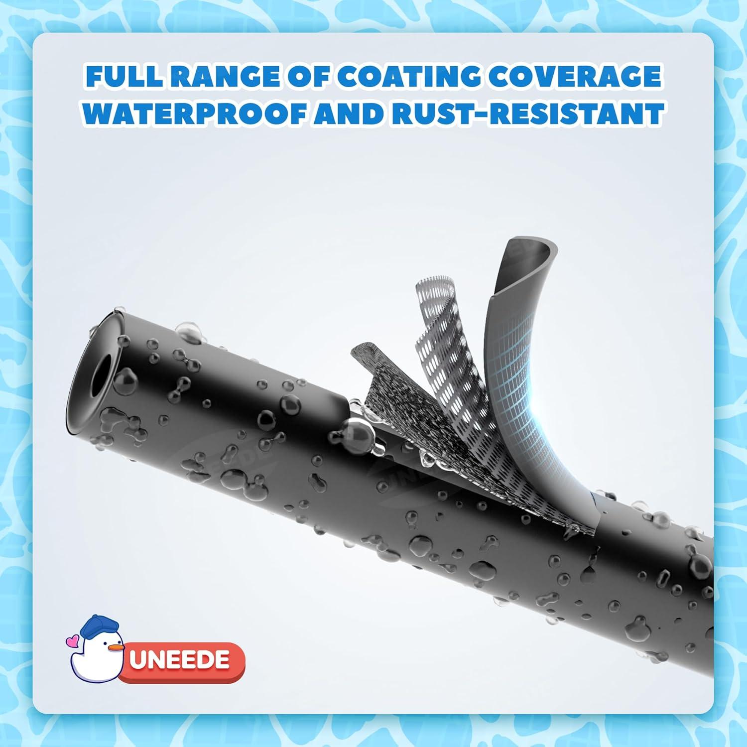 Estante de Ducha de Esquina UNEEDE Negro 4 Estantes 152.4cm